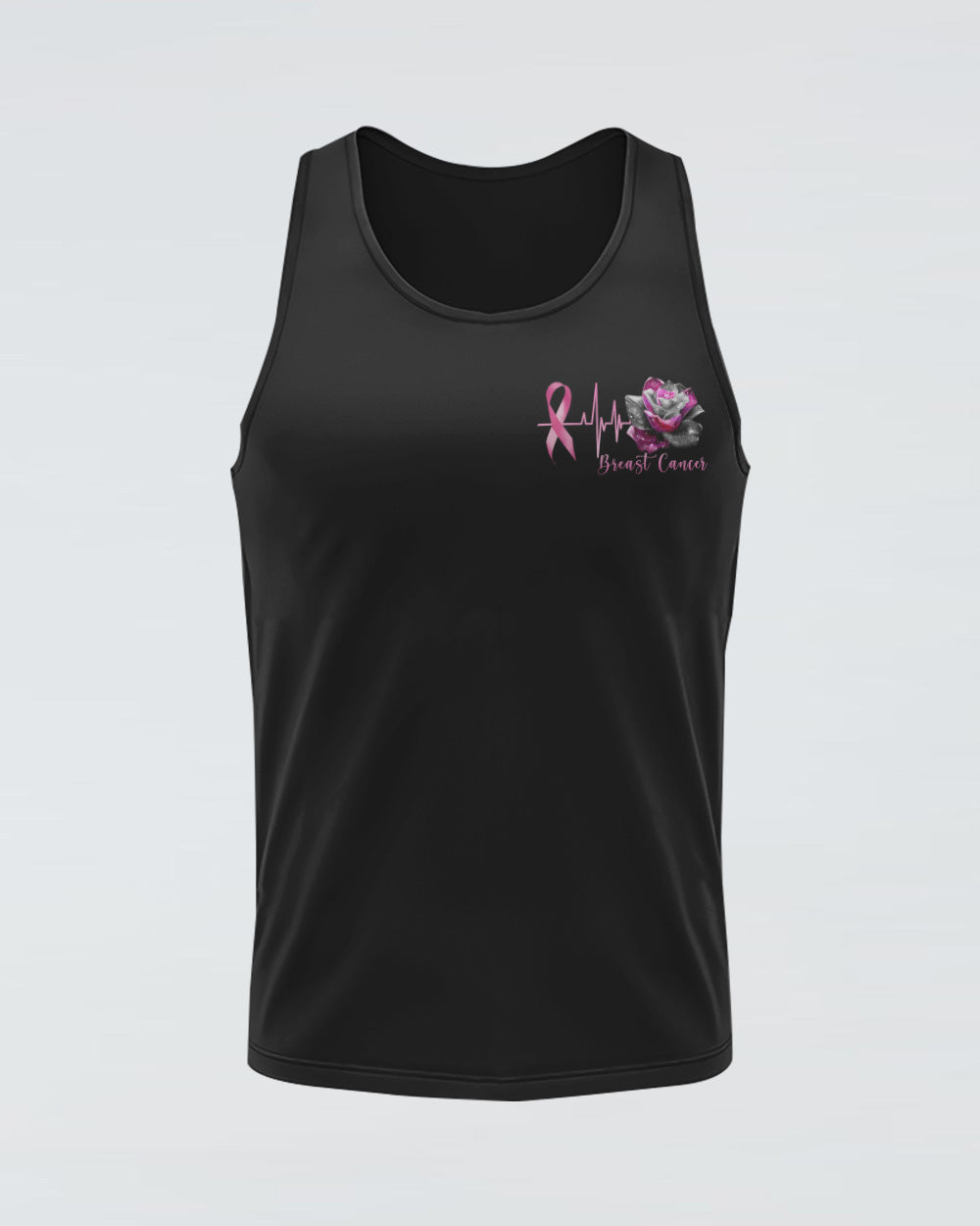 Rose Ribbon Flag Women's Breast Cancer Awareness Tanks