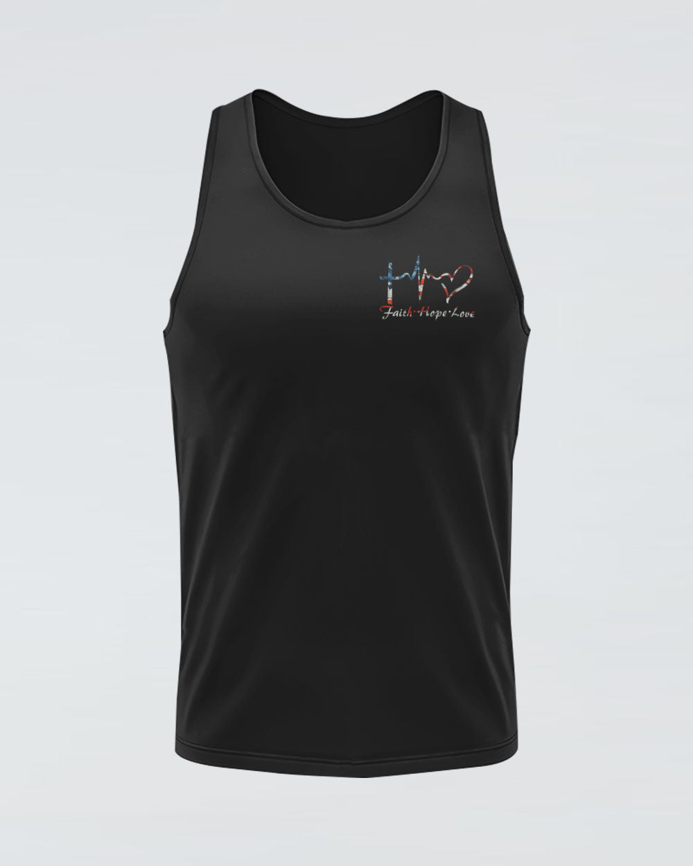 Flag Faith Wings Cross Women's Christian Tanks