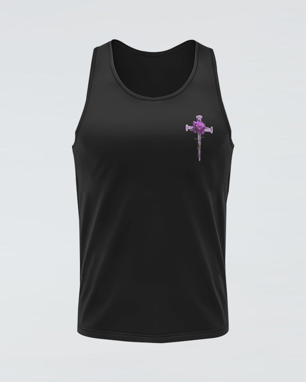 Vintage Cross Purple Rose Smoke Cross Women's Christian Tanks