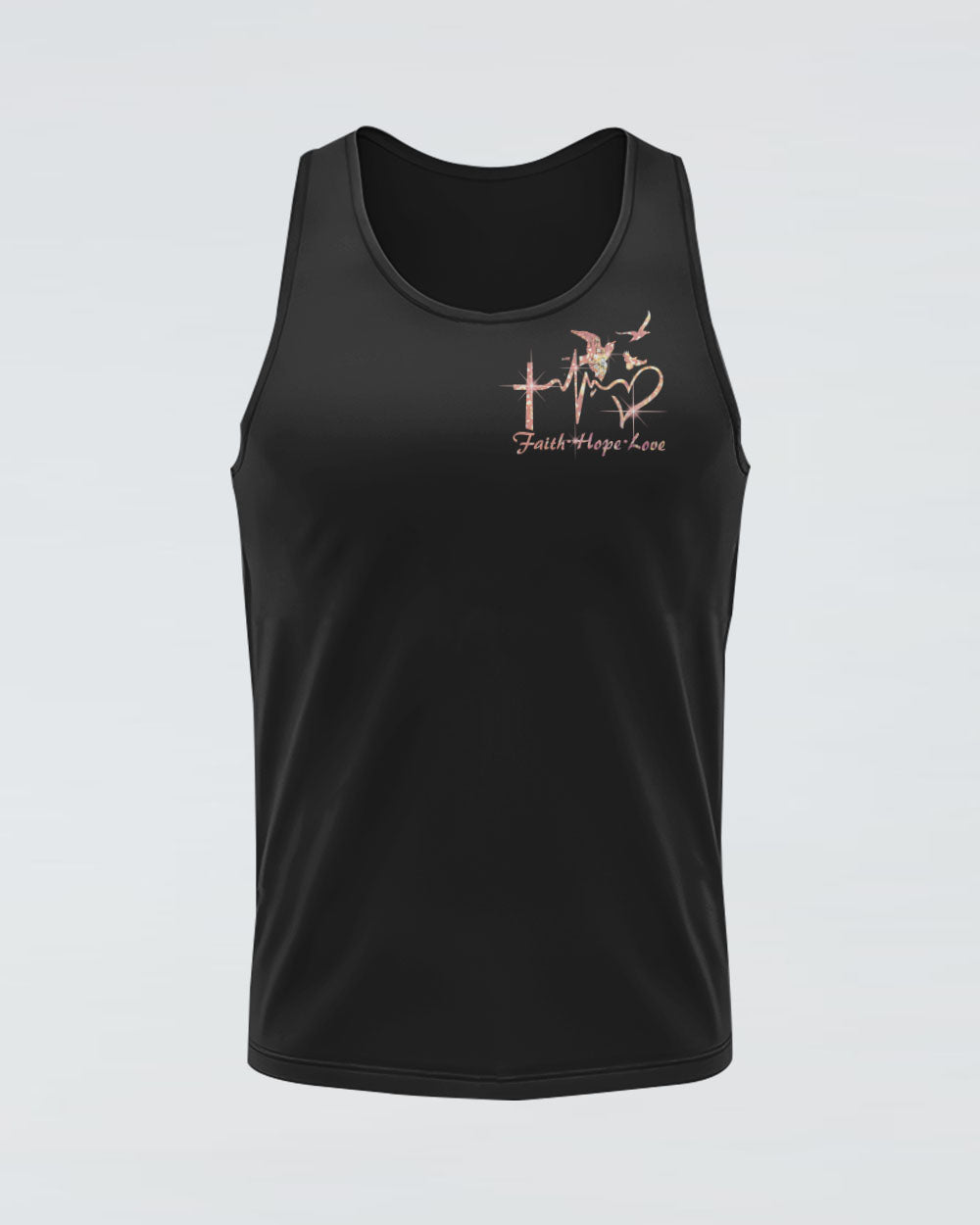 Feather Faith Cross Women's Christian Tanks