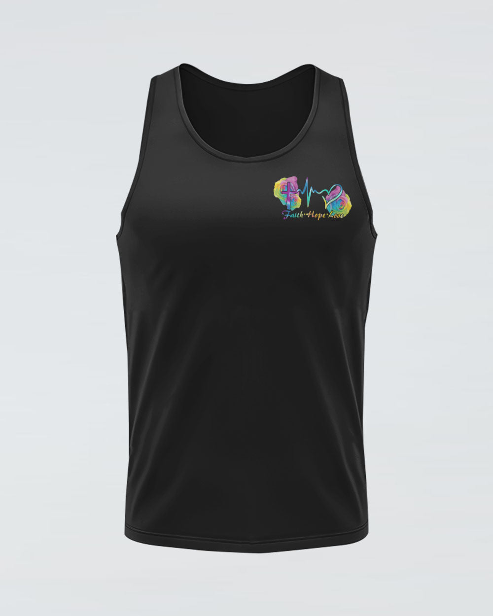 Cross Rose Wings Colorful Women's Christian Tanks