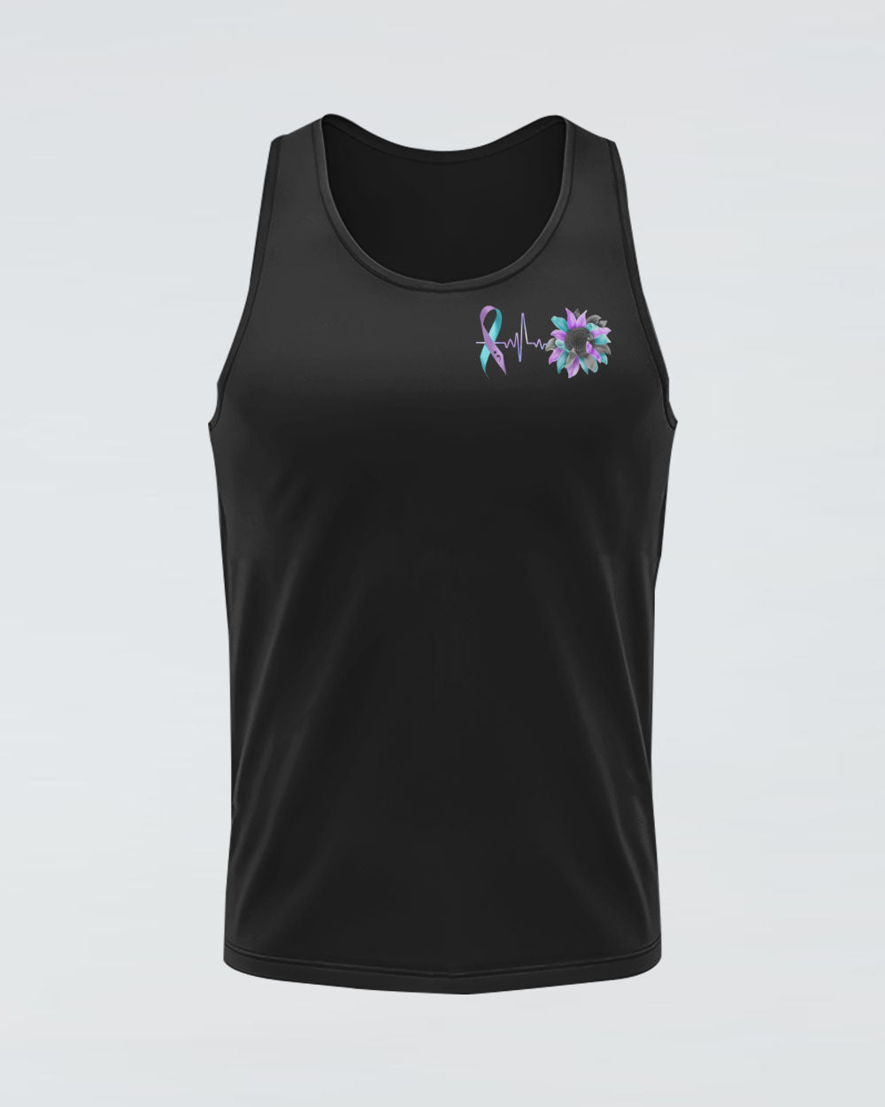 It's Okay If The Only Thing You Do Today Is Breathe Sunflower Smoke Ribbon Women's Suicide Prevention Awareness Tanks