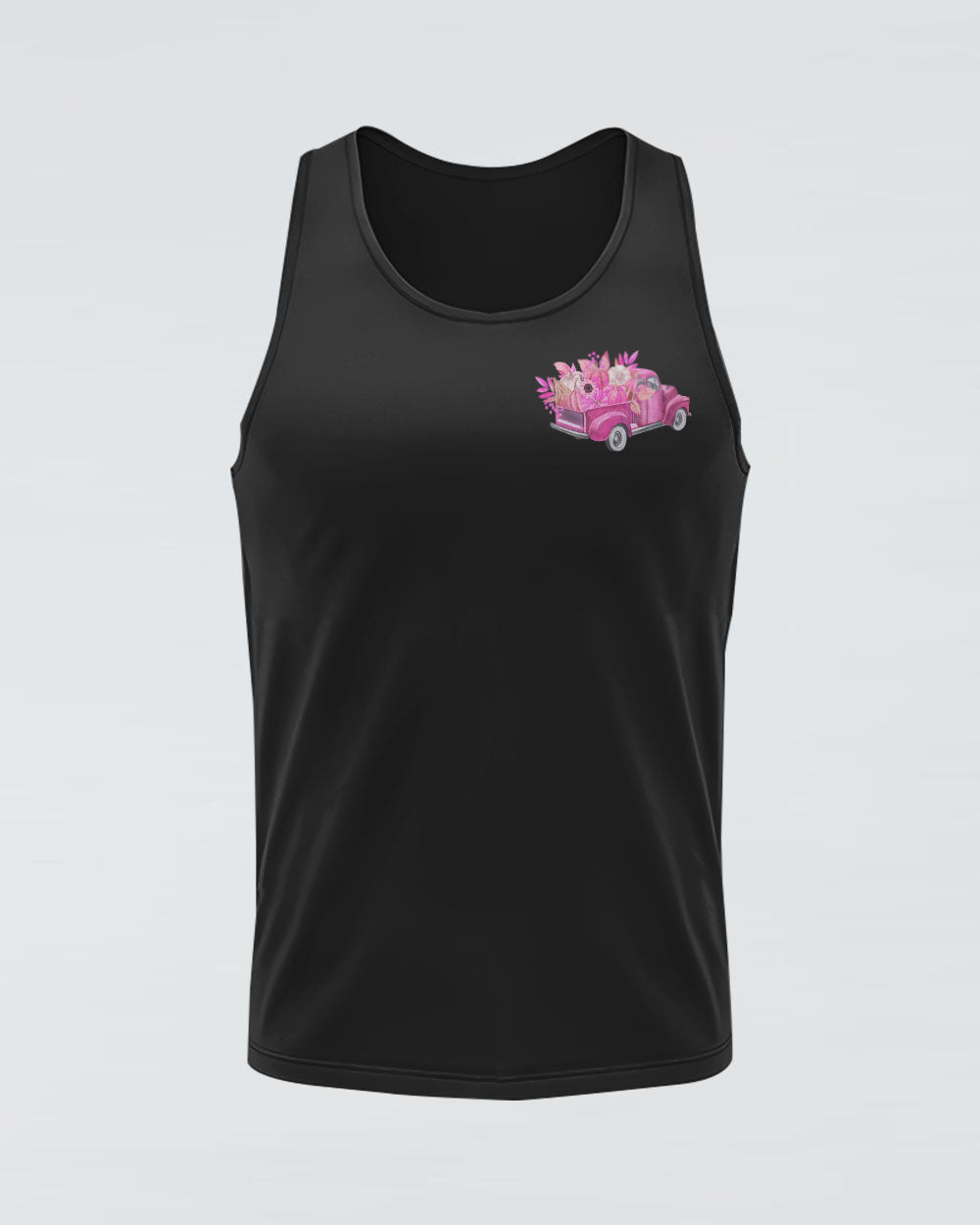 In October We Wear Pink Truck Flag Women's Breast Cancer Awareness Tanks