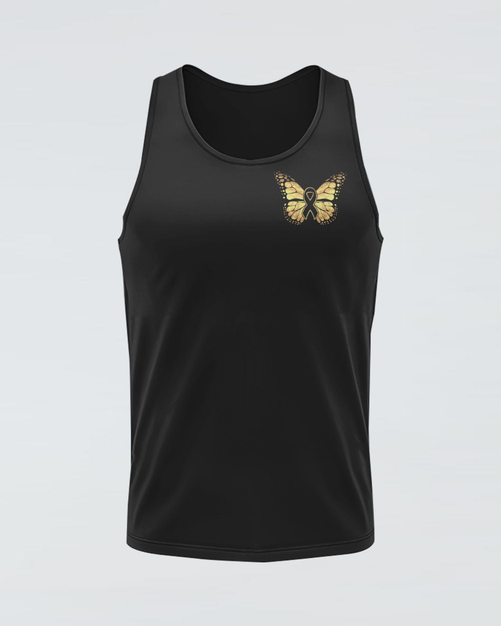 Love Hope Cure Butterfly Ribbon Women's Childhood Cancer Awareness Tanks