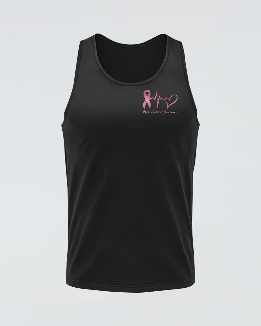 They Whispered To Her You Cannot Withstand The Storm Half Wing Ribbon Women's Breast Cancer Awareness Tanks