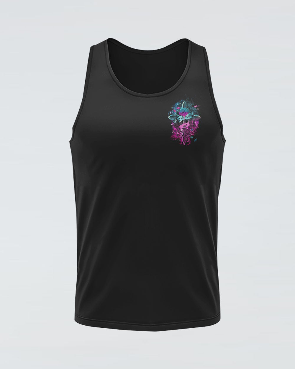 Faith Hope Love Cross Ribbon Women's Christian Tanks