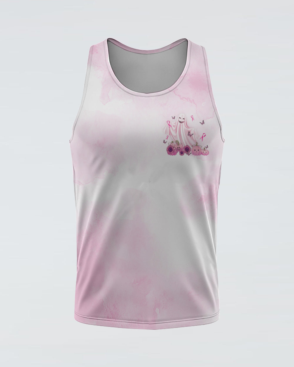 In October Even Ghosts Wear Pink Women's Breast Cancer Awareness Tanks