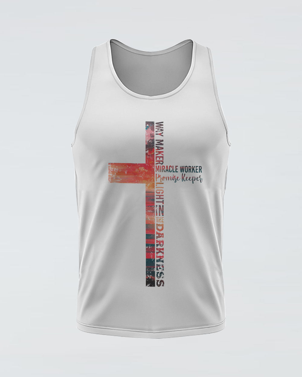 Faith Over Fear Painting Beach Flag Women's Christian Tanks