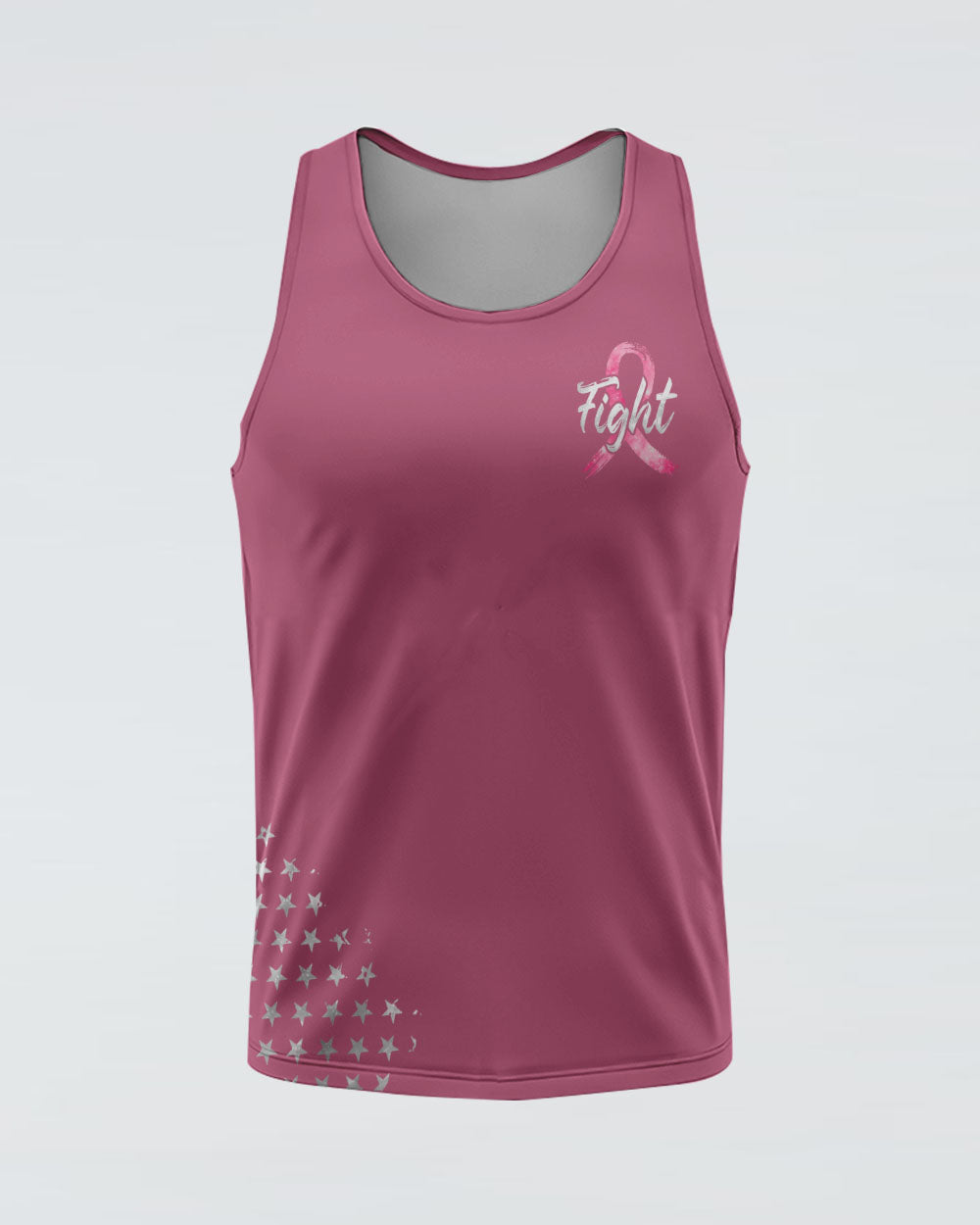 Fight Ribbon Silver Galaxy Flag Women's Breast Cancer Awareness Tanks