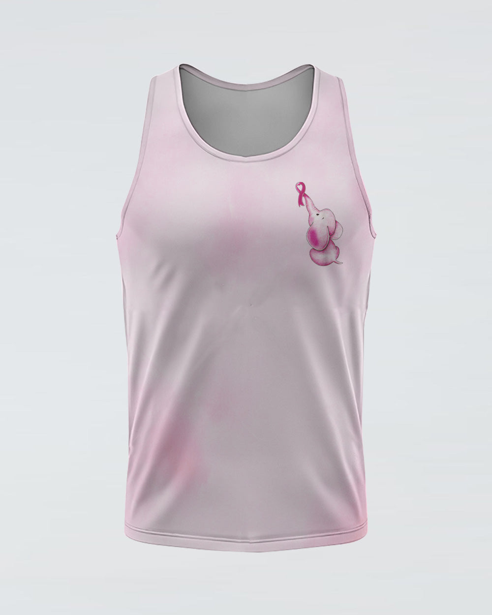 Never Give Up Rose Elephant Women's Breast Cancer Awareness Tanks