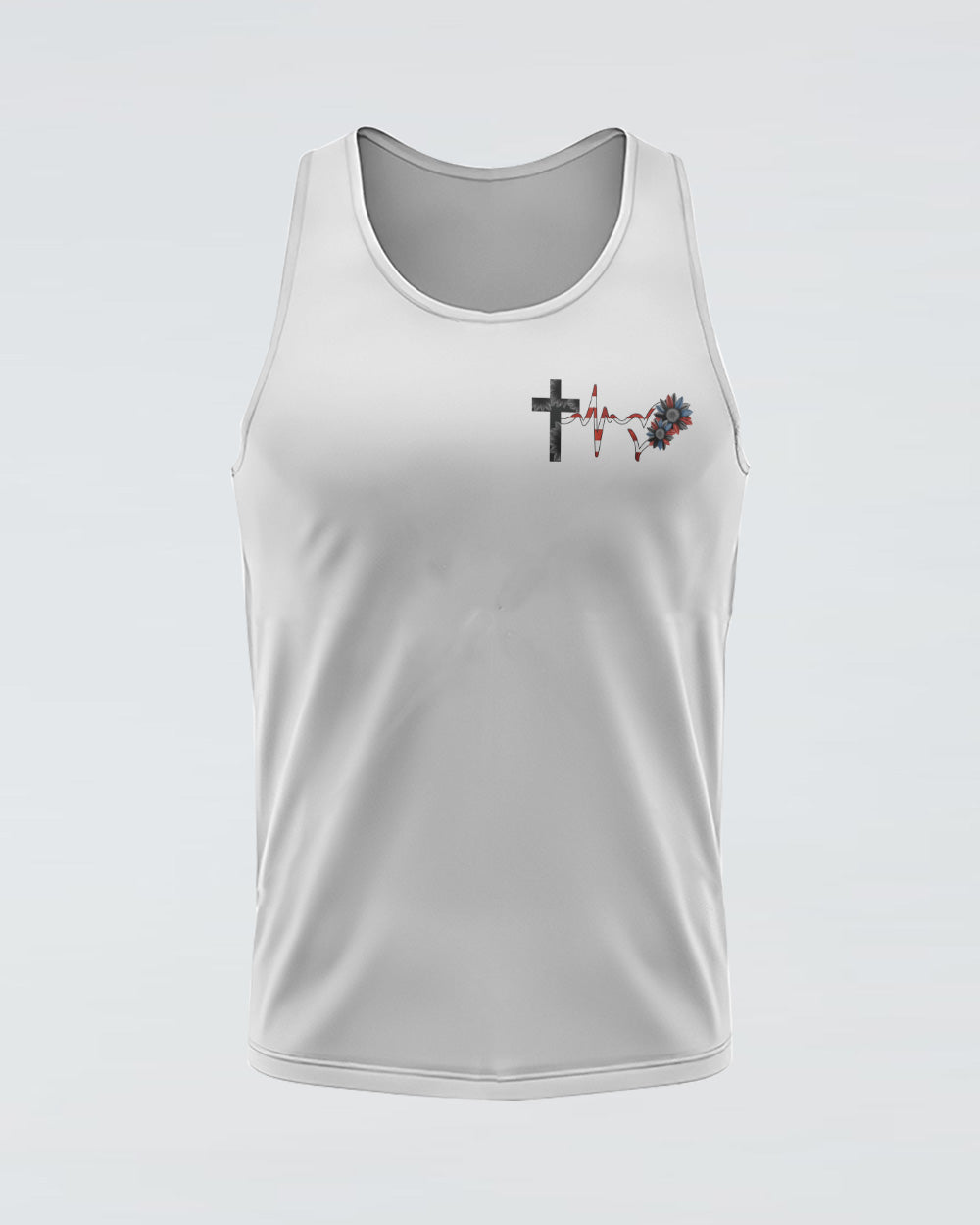One Blessed Mama America Wings Cross Women's Christian Tanks