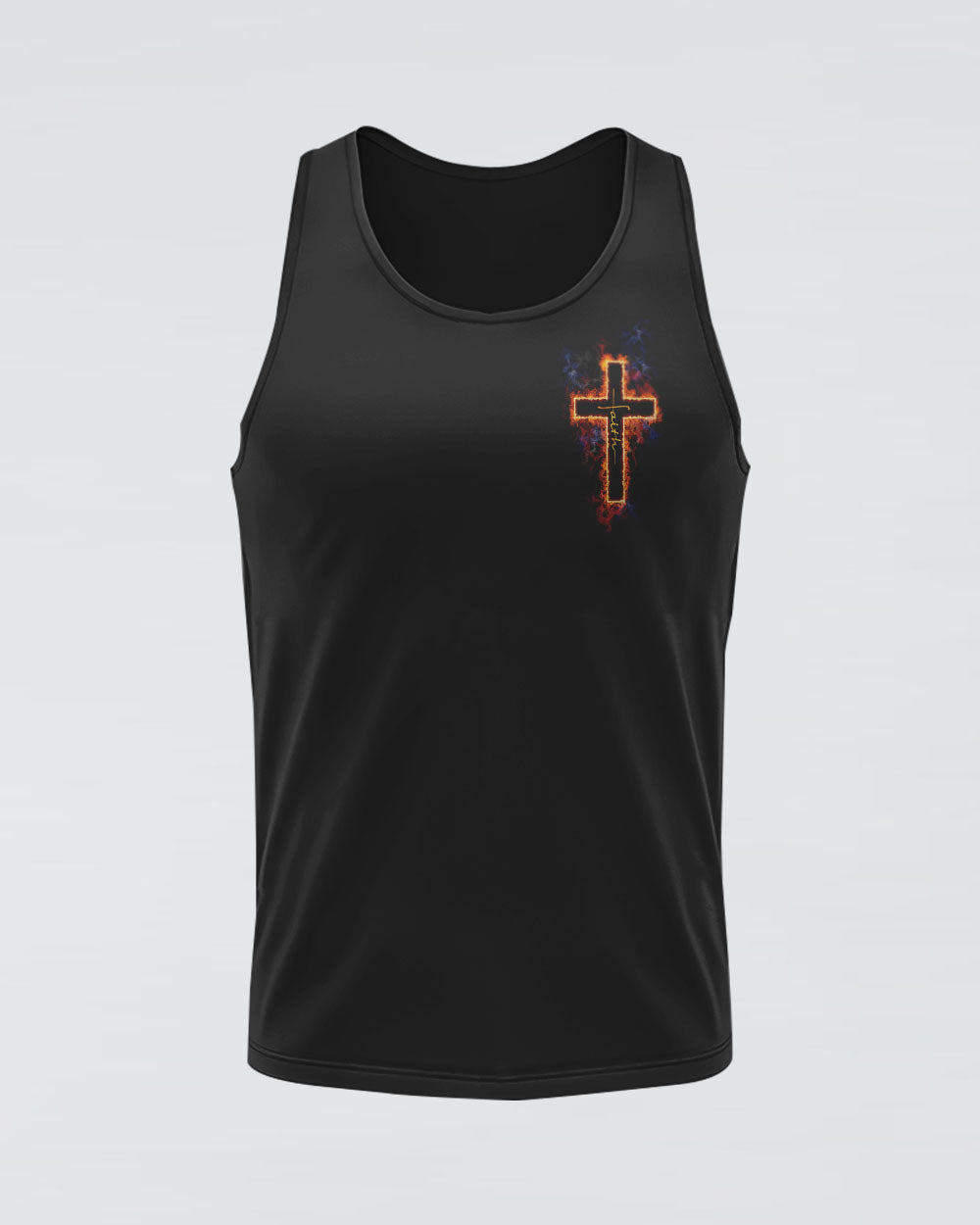 Way Maker Miracle Worker Fire Cross Men's Christian Tanks