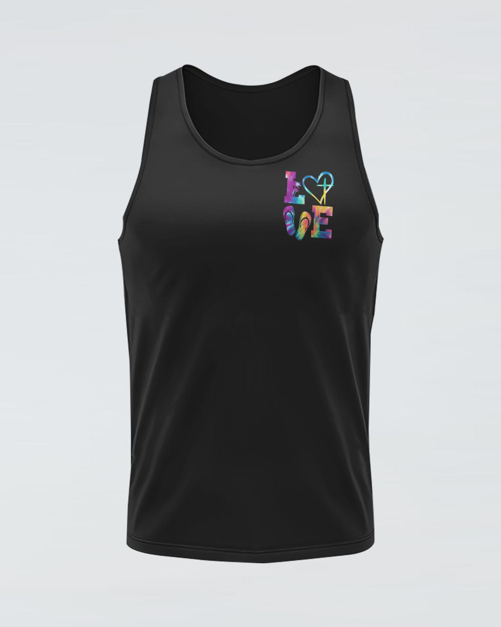 Love Faith Tie Dye Flag Women's Christian Tanks