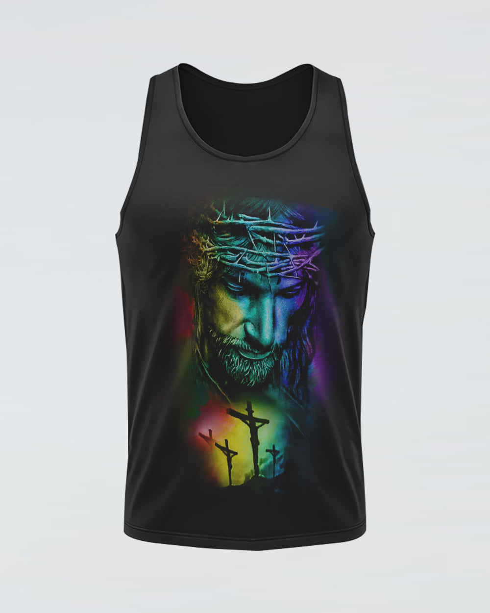 Way Maker Miracle Worker Rainbow Painting Jesus Women's Christian Tanks