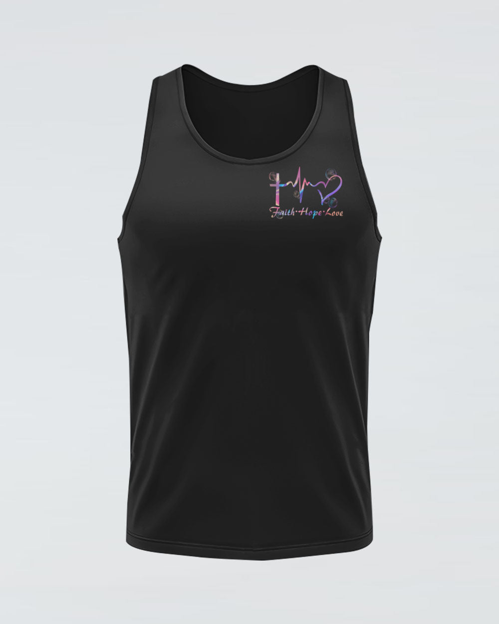 Faith Cross Wings Mermaid Hologram Texture Women's Christian Tanks
