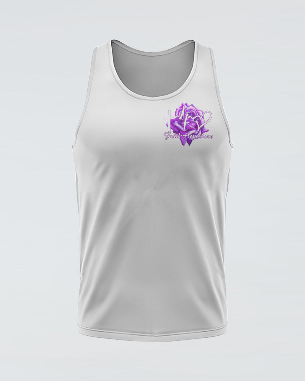 Faith Purple Rose Cross Butterfly Women's Christian Tanks