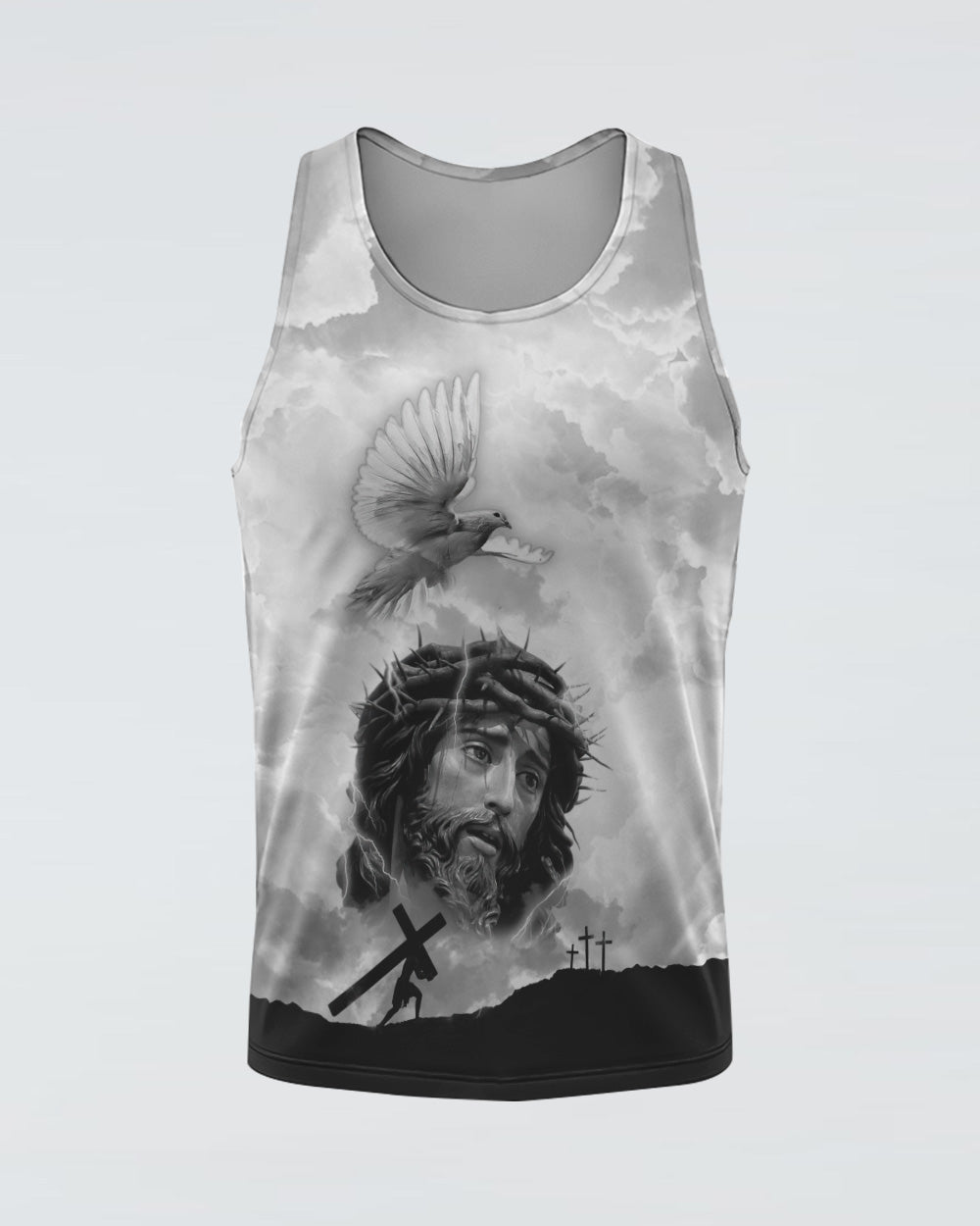 Miracle Worker Promise Keeper Light In The Darkness White Black Cross Women's Christian Tanks