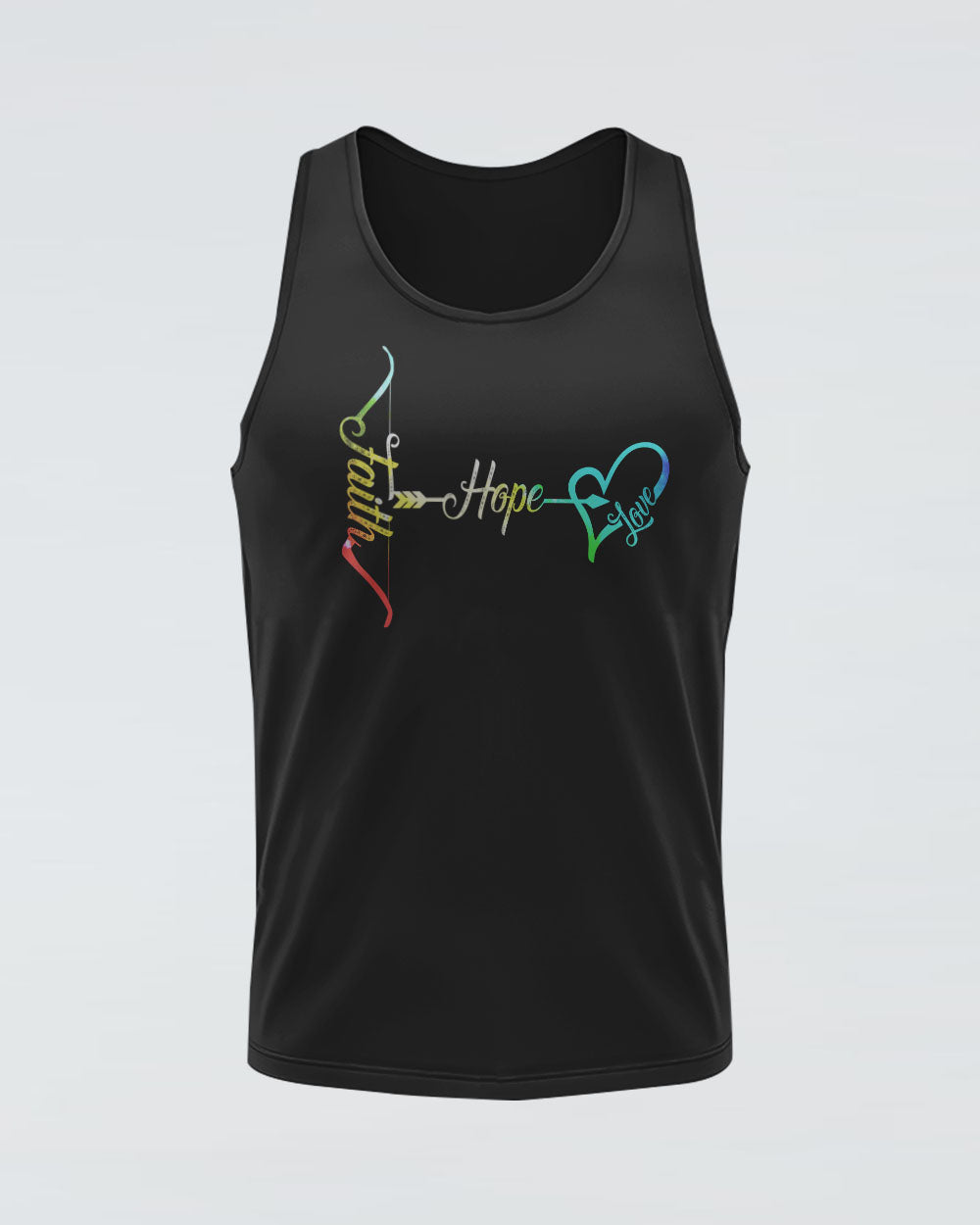 Faith Colorful Sunflower Flag Women's Christian Tanks