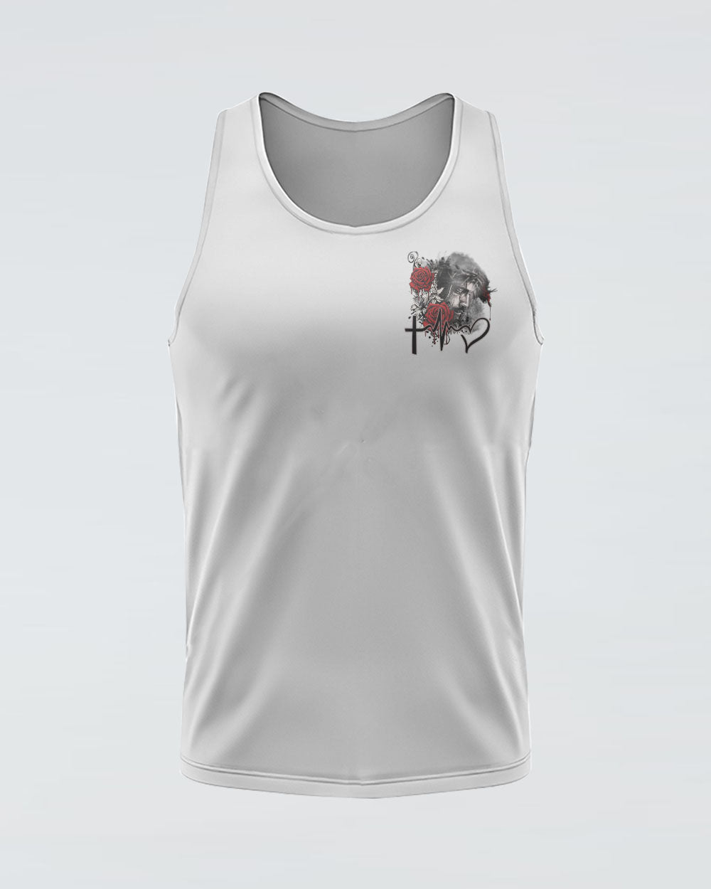 Faith Jesus Rose Watercolor Women's Christian Tanks