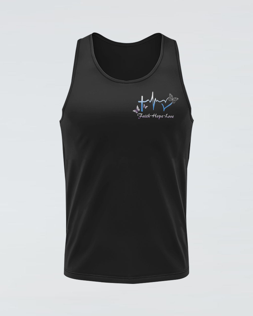 Faith Hope Love Butterfly Abstract Women's Christian Tanks