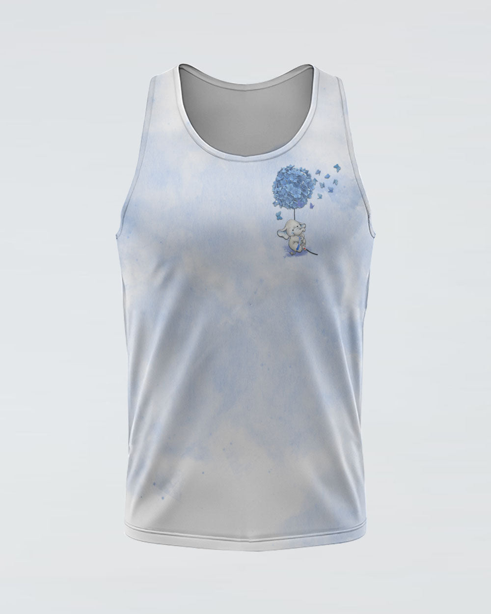 Hope For A Cure Flower Elephant Women's Diabetes Awareness Tanks