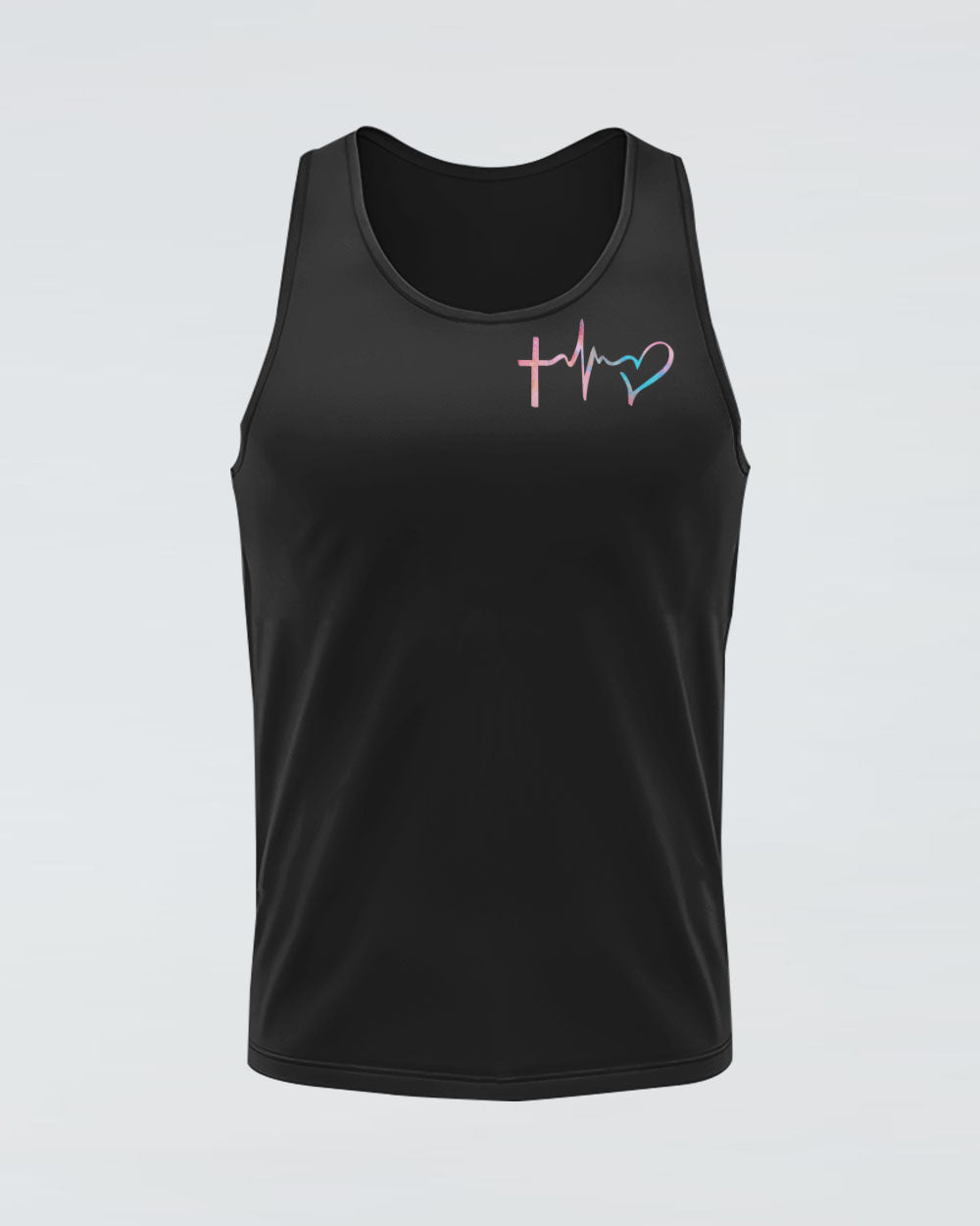 Faith Hope Love Half Wings Heart Colorful Smoke Women's Christian Tanks