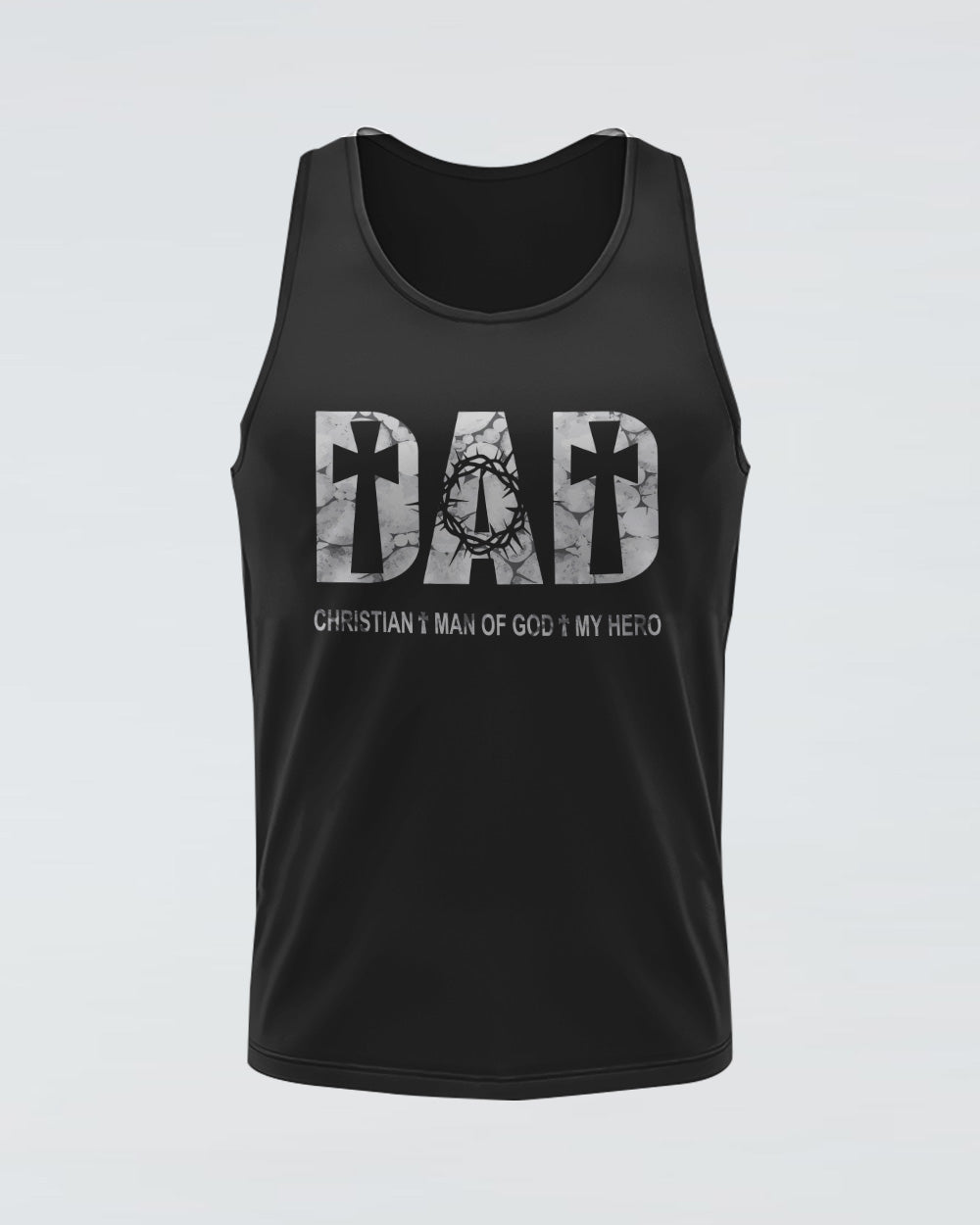 Dad Jesus Black And White Men's Christian Tanks