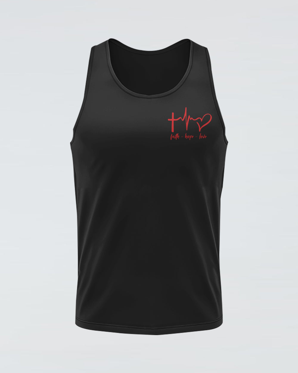 Faith Red Rose Flag Women's Christian Tanks