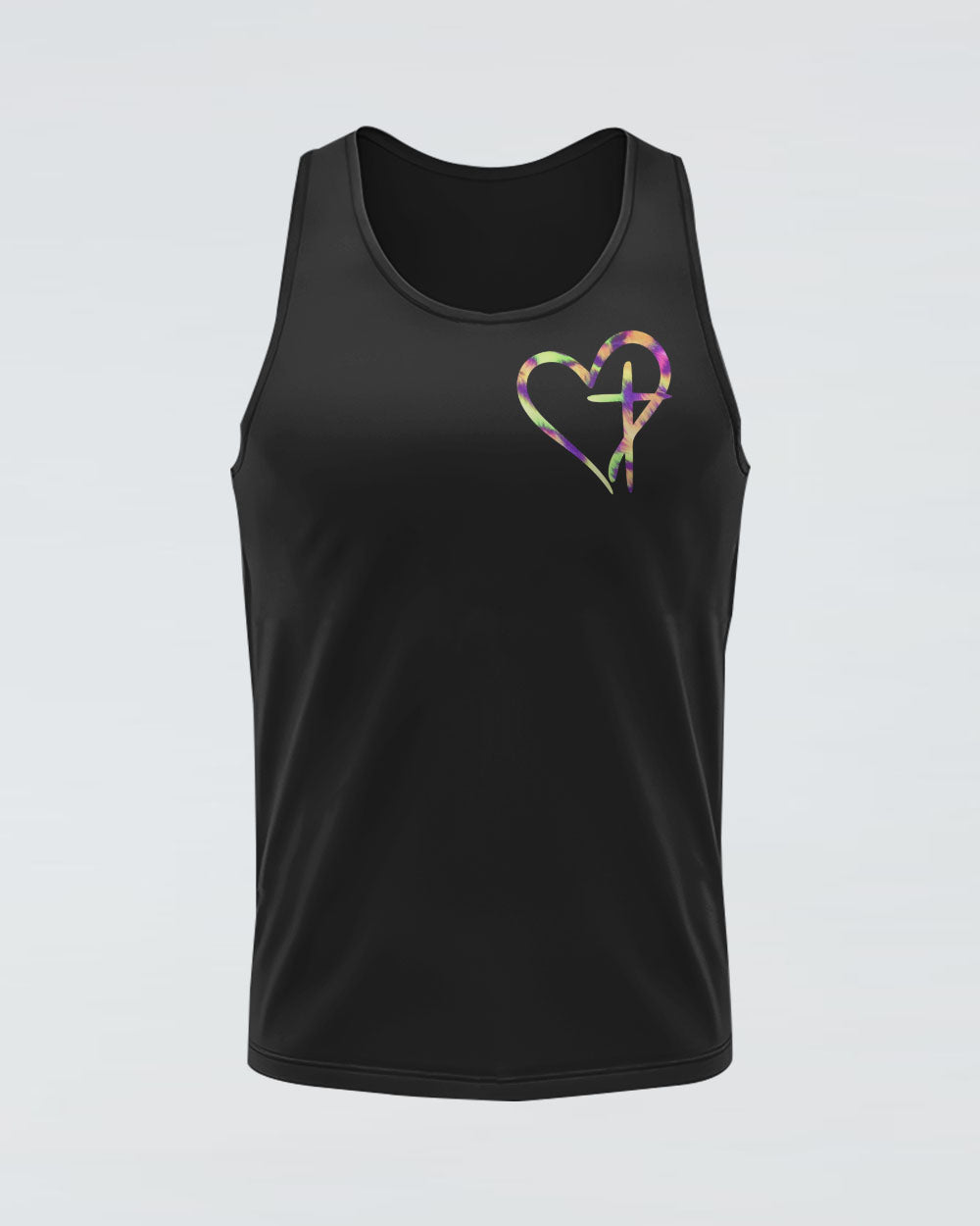 Faith Colorful Cross Light Brush Women's Christian Tanks