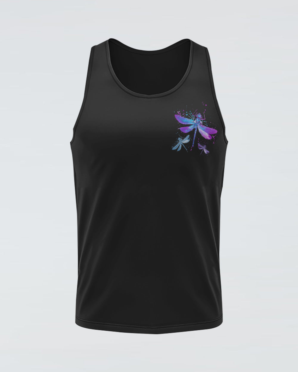 May There Be An Angel By Your Side Dragonfly Watercolor Women's Christian Tanks