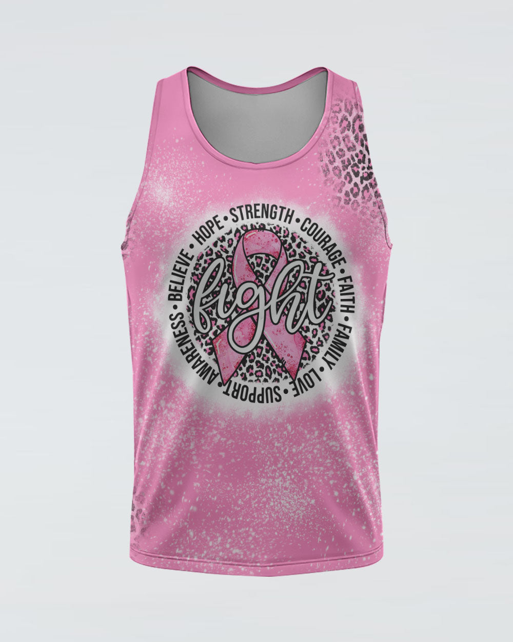Fight Cancer Ribbon Circle Women's Breast Cancer Awareness Tanks