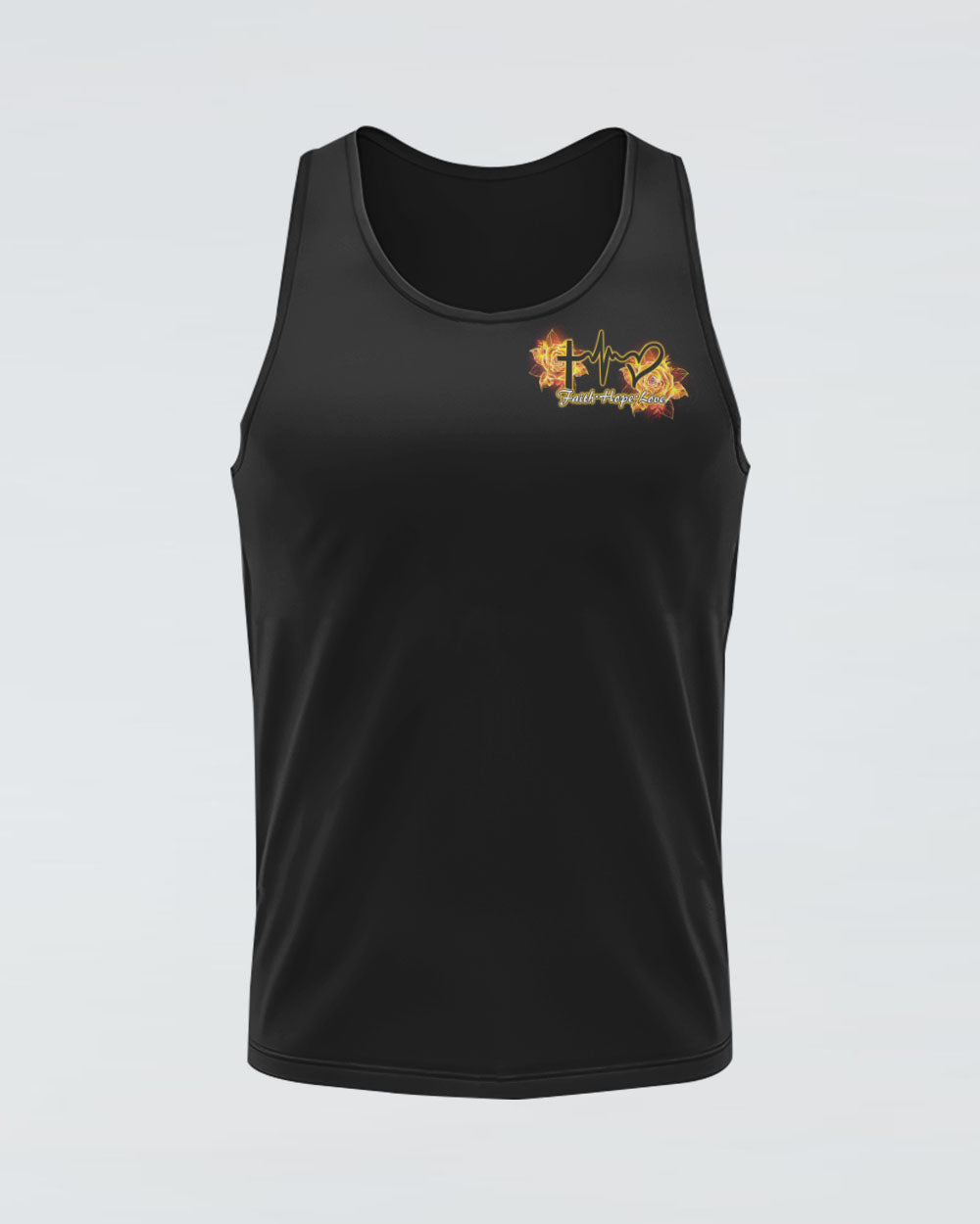 Way Maker Miracle Worker Gold Rose Cross Women's Christian Tanks