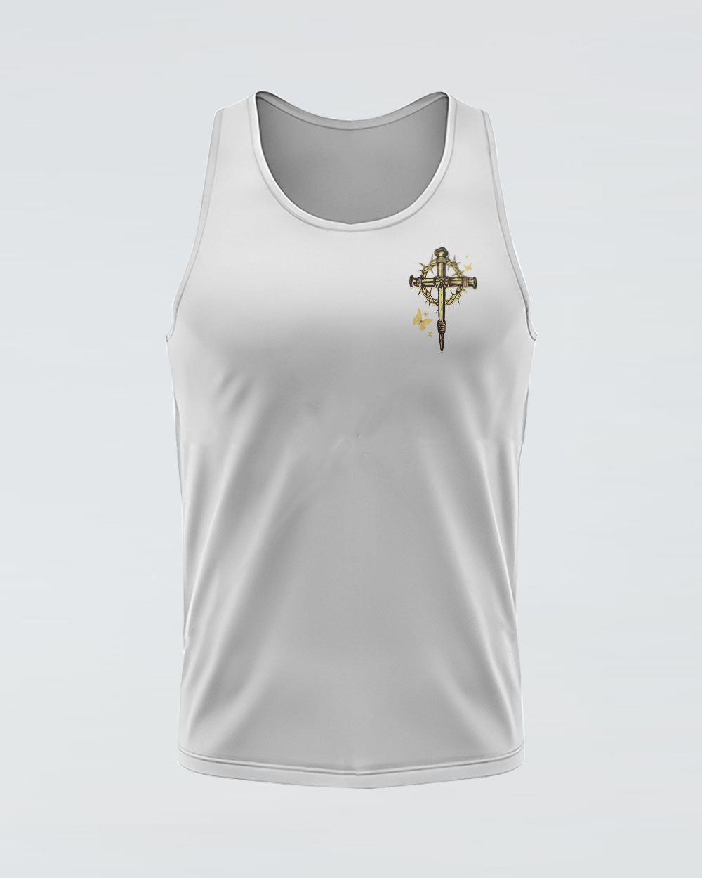Faith Over Fear Cross Women's Christian Tanks