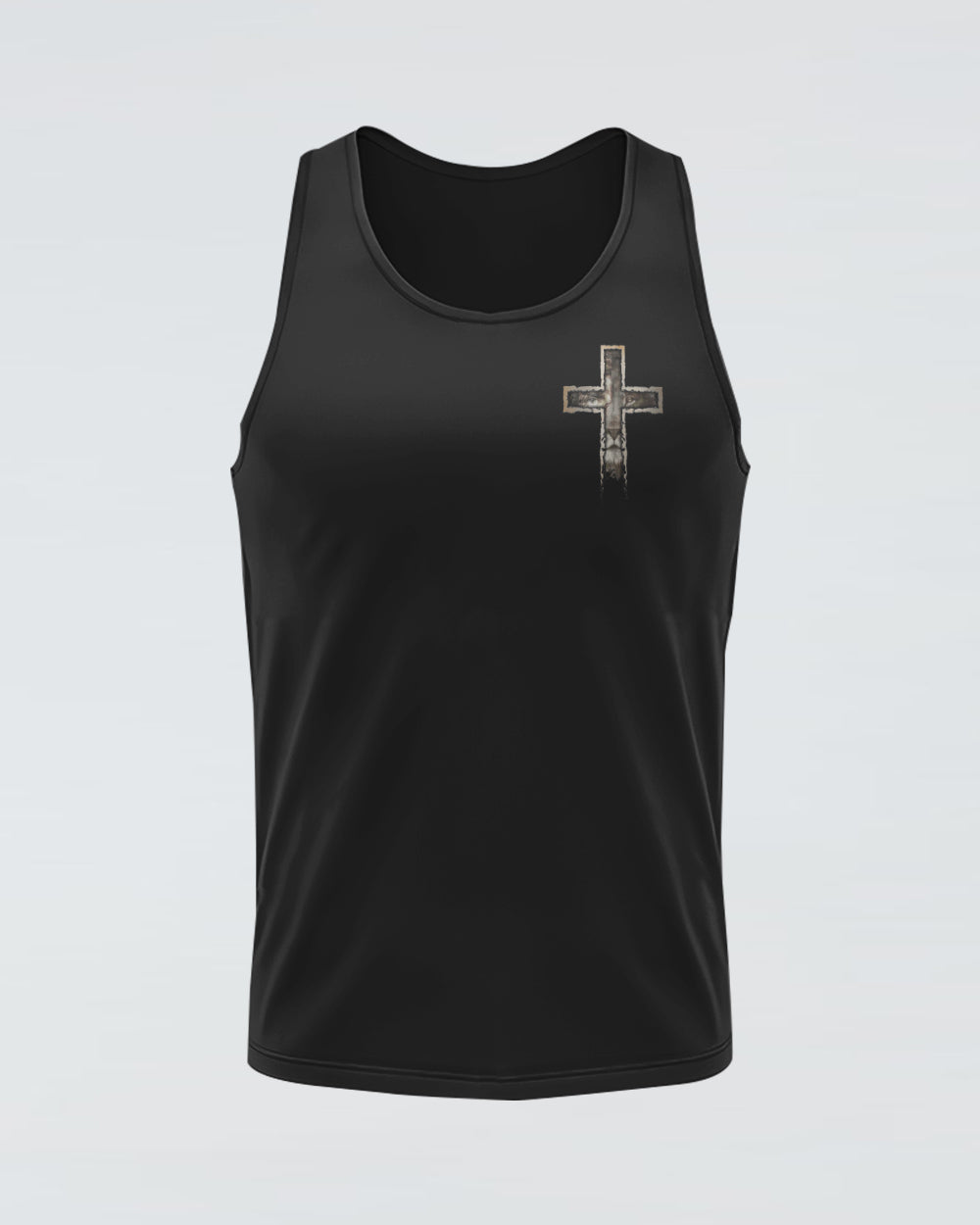 Jesus Lion Half Face Men's Christian Tanks