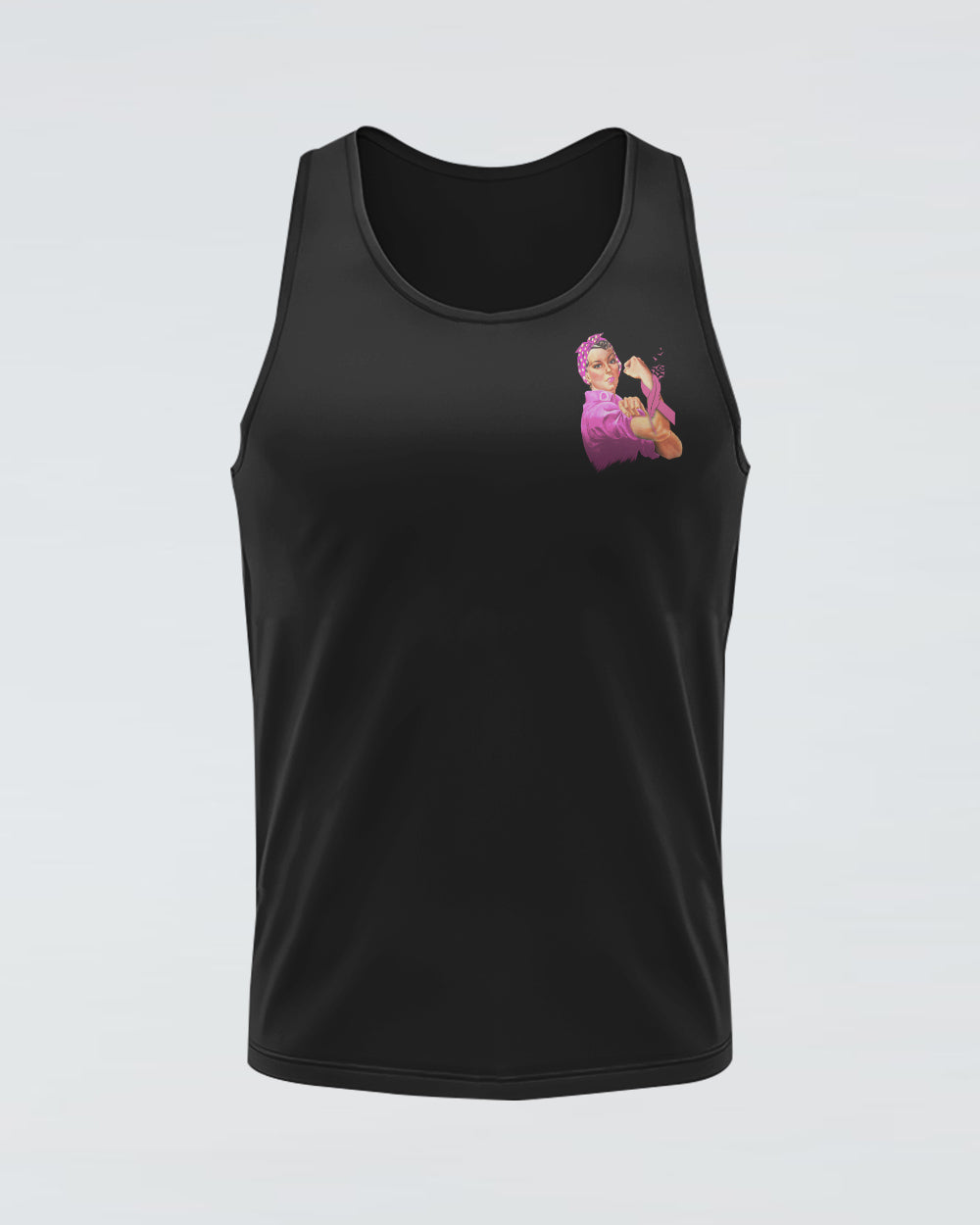 Survivor Strong Woman Flag Women's Breast Cancer Awareness Tanks