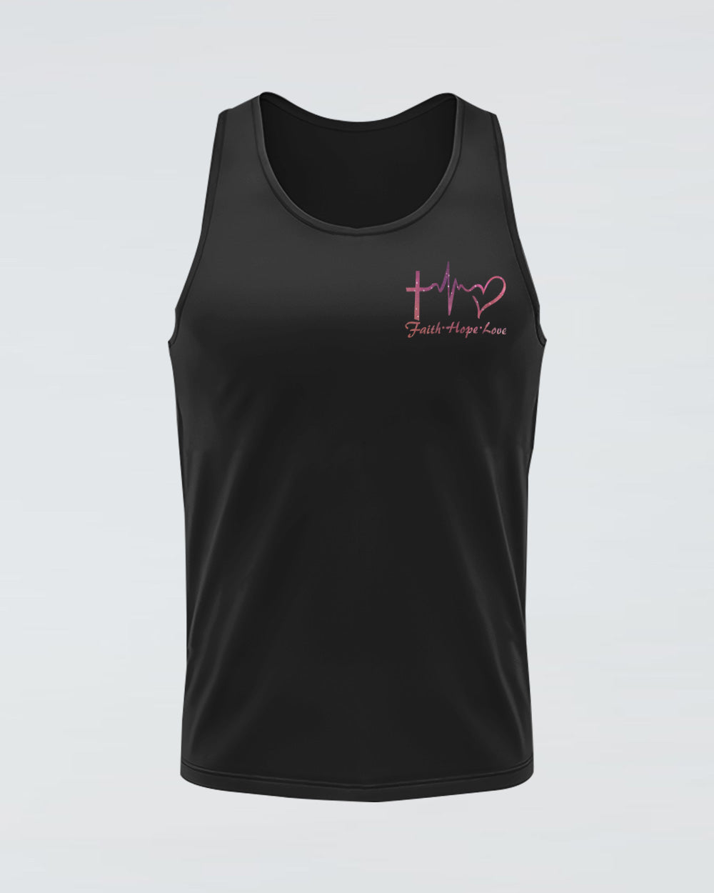 Faith Hope Love Galaxy Flag Heartbeat Women's Christian Tanks