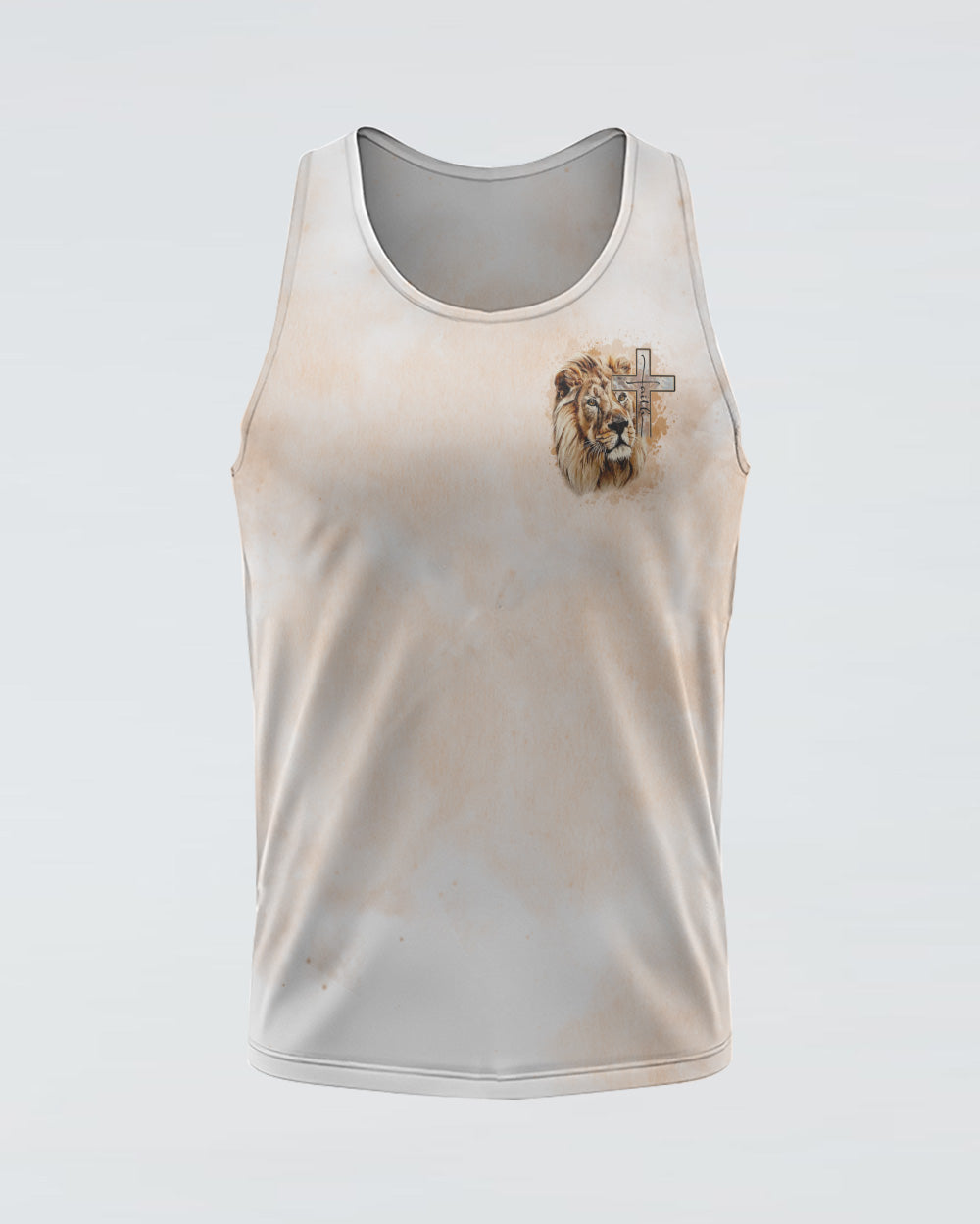 I Would Rather Stand With God Painting Lion Women's Christian Tanks