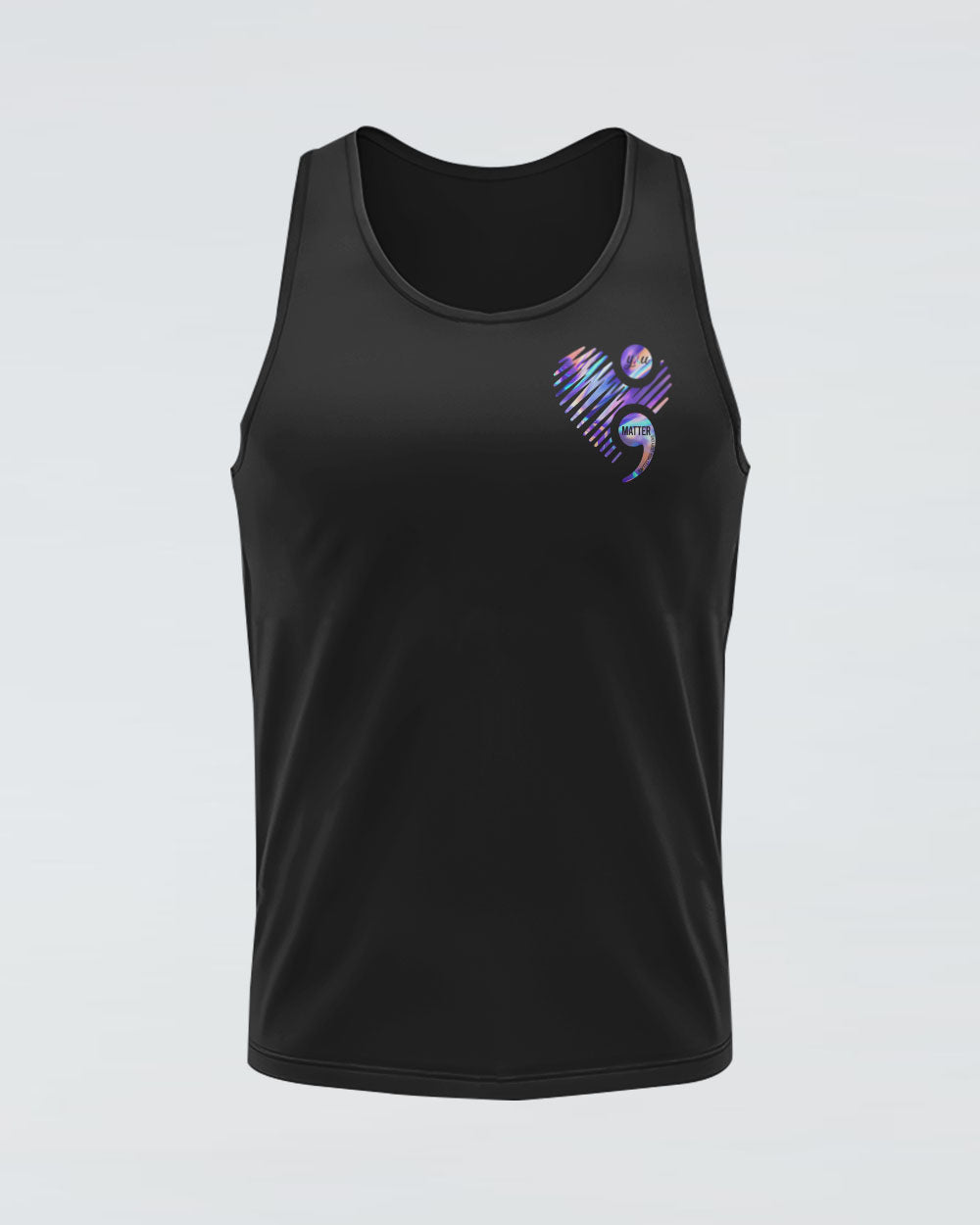 Holo Fight Suicide American Flag Women's Suicide Prevention Awareness Tanks