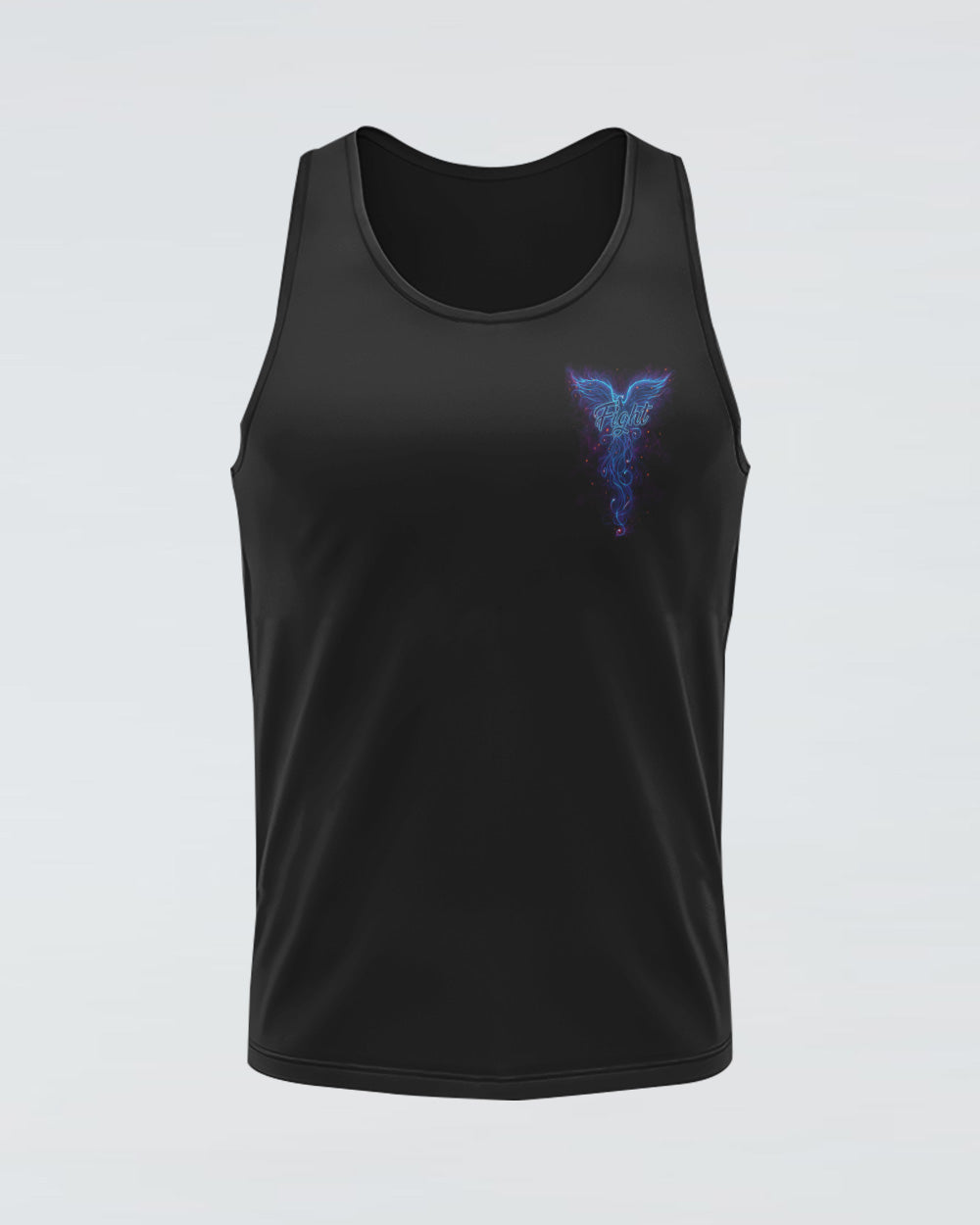 Never Give Up Blue Phoneix Ribbon Women's Diabetes Awareness Tanks