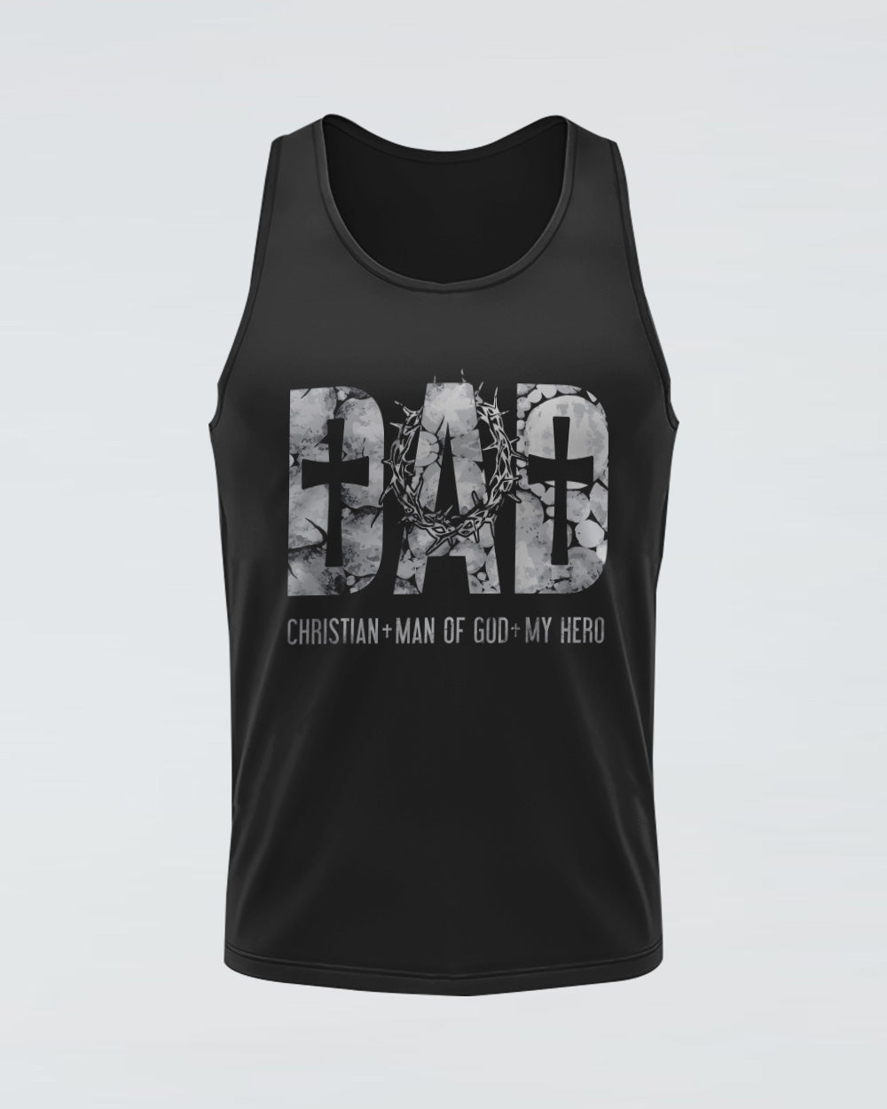 Dad Christian Man Of God My Hero Men's Christian Tanks