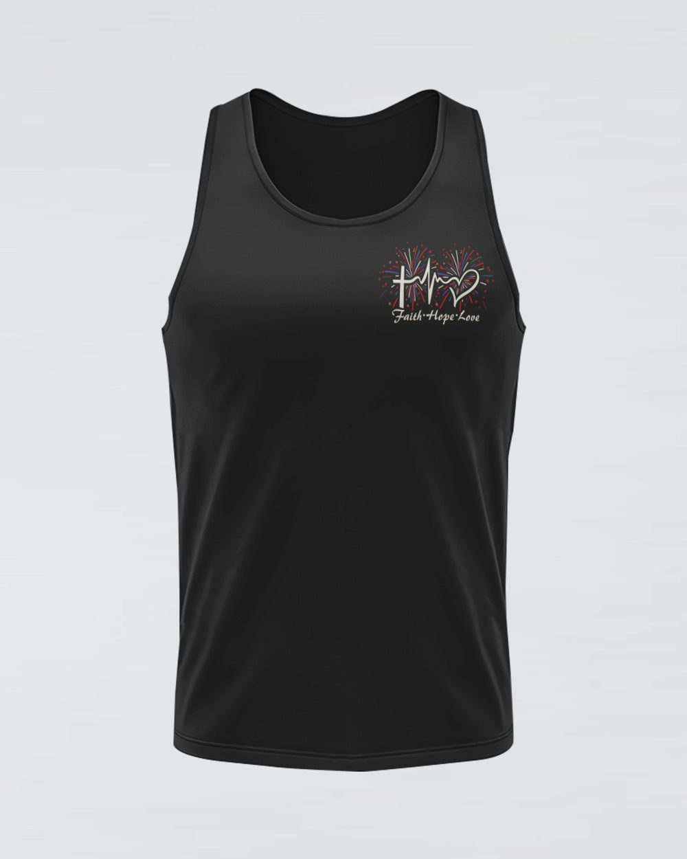 One Nation Under God Cross Wings Independence Day Women's Christian Tanks