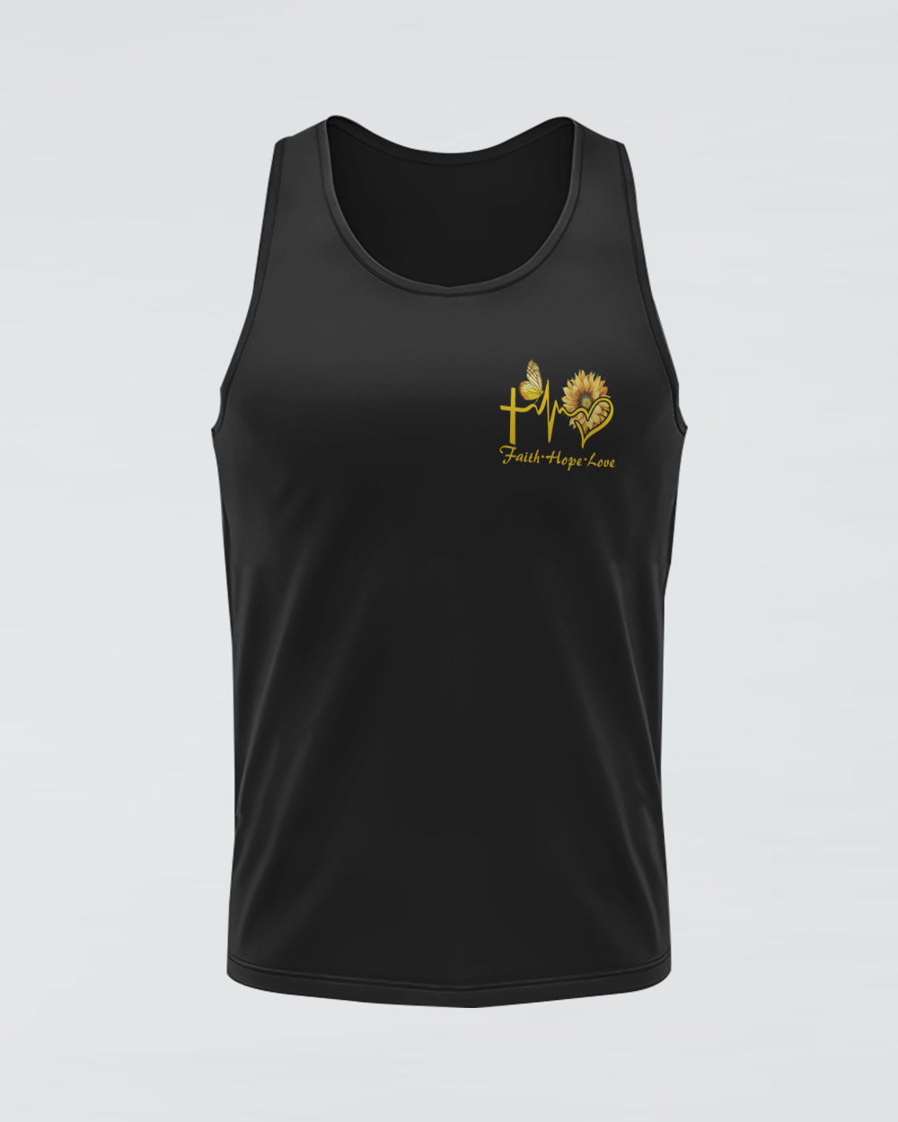 God Say You Are Sunflower Butterfly Cross Faith Women's Christian Tanks
