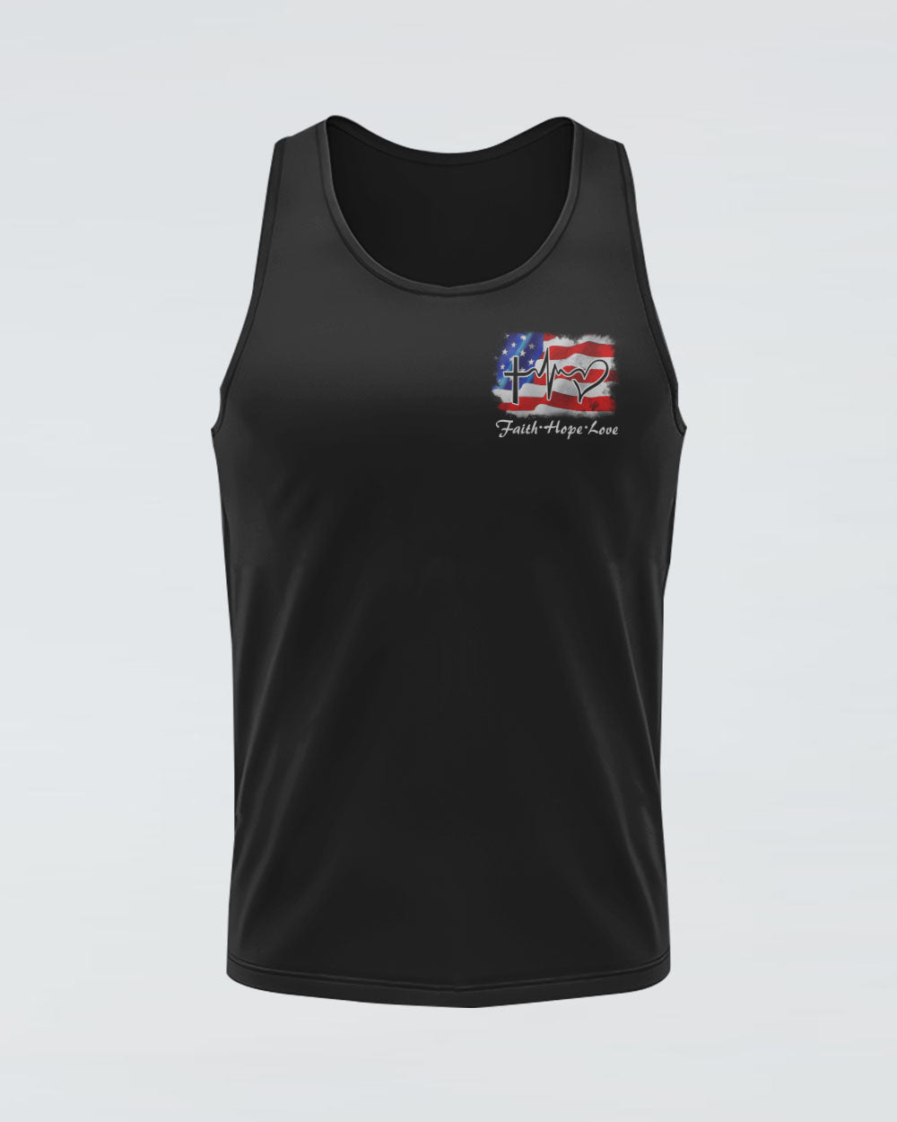 Jesus American Flag Wings Arm Women's Christian Tanks