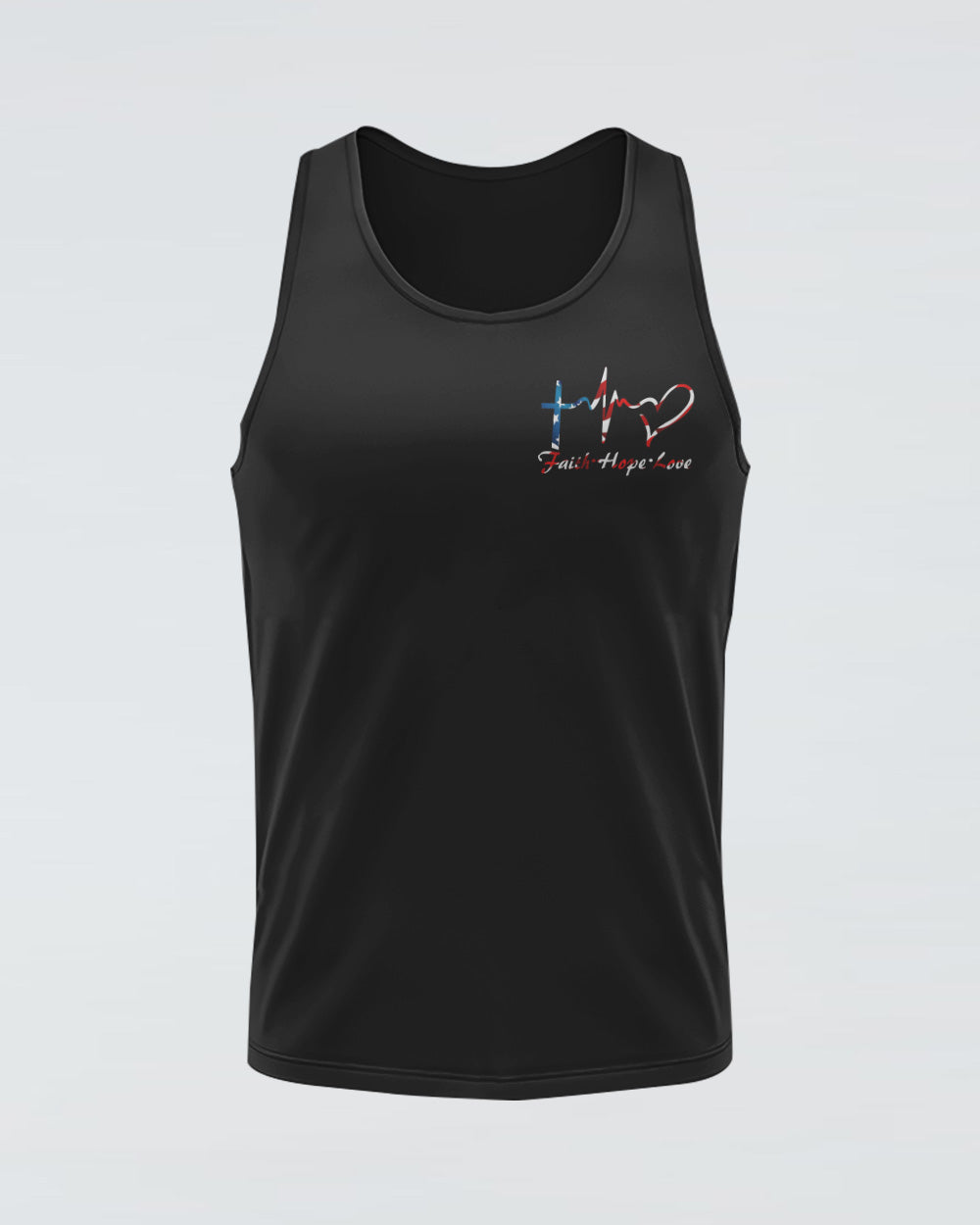 Gog Bless America Eagle Flag Cross Independence Day Men's Christian Tanks