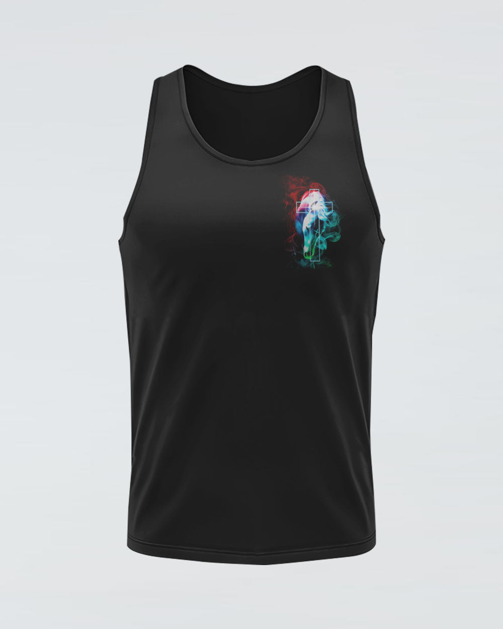 This Girl Runs On Jesus And Horse Colorful Smoke Women's Christian Tanks