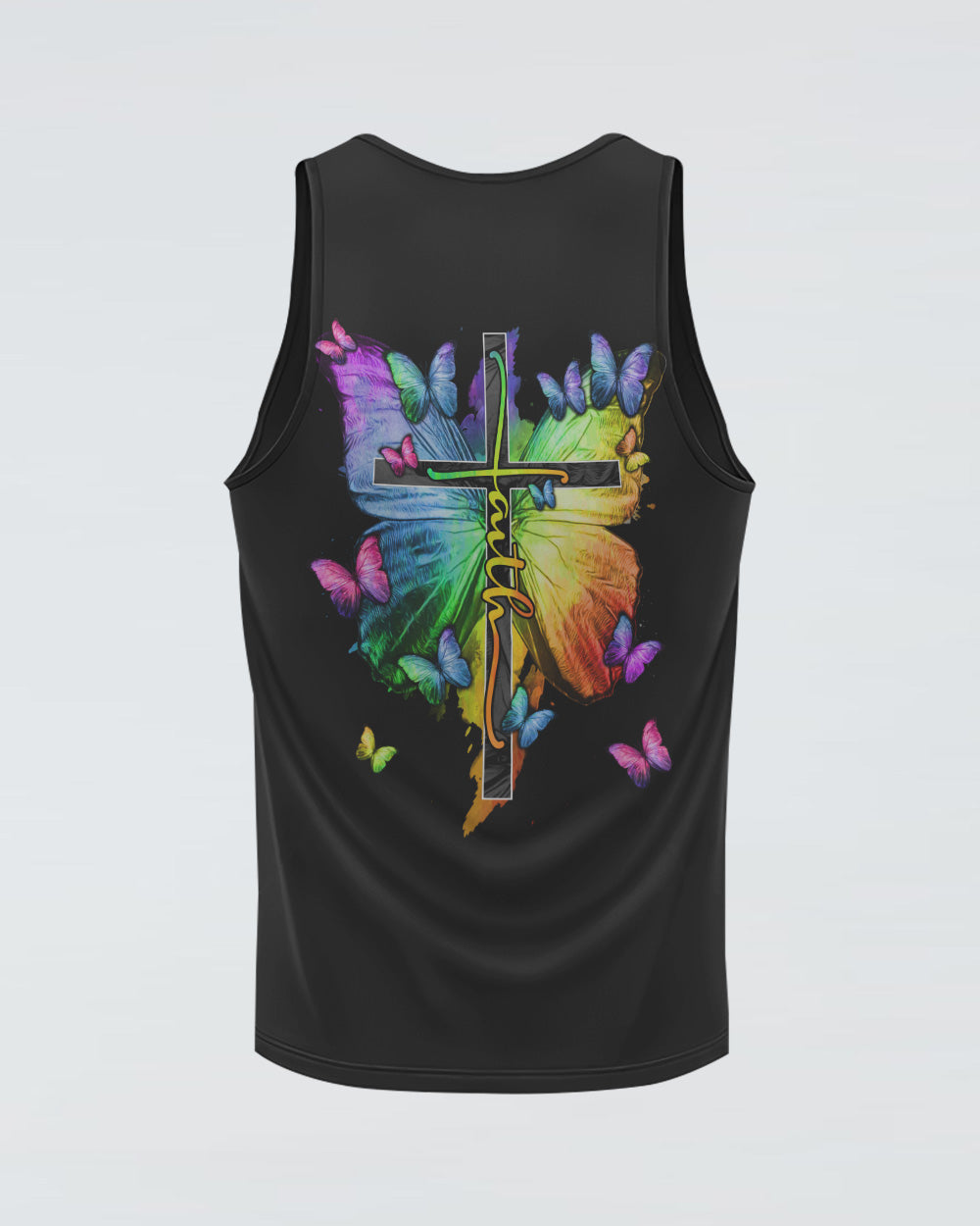 Way Maker Miracle Worker Colorful Butterfly Women's Christian Tanks