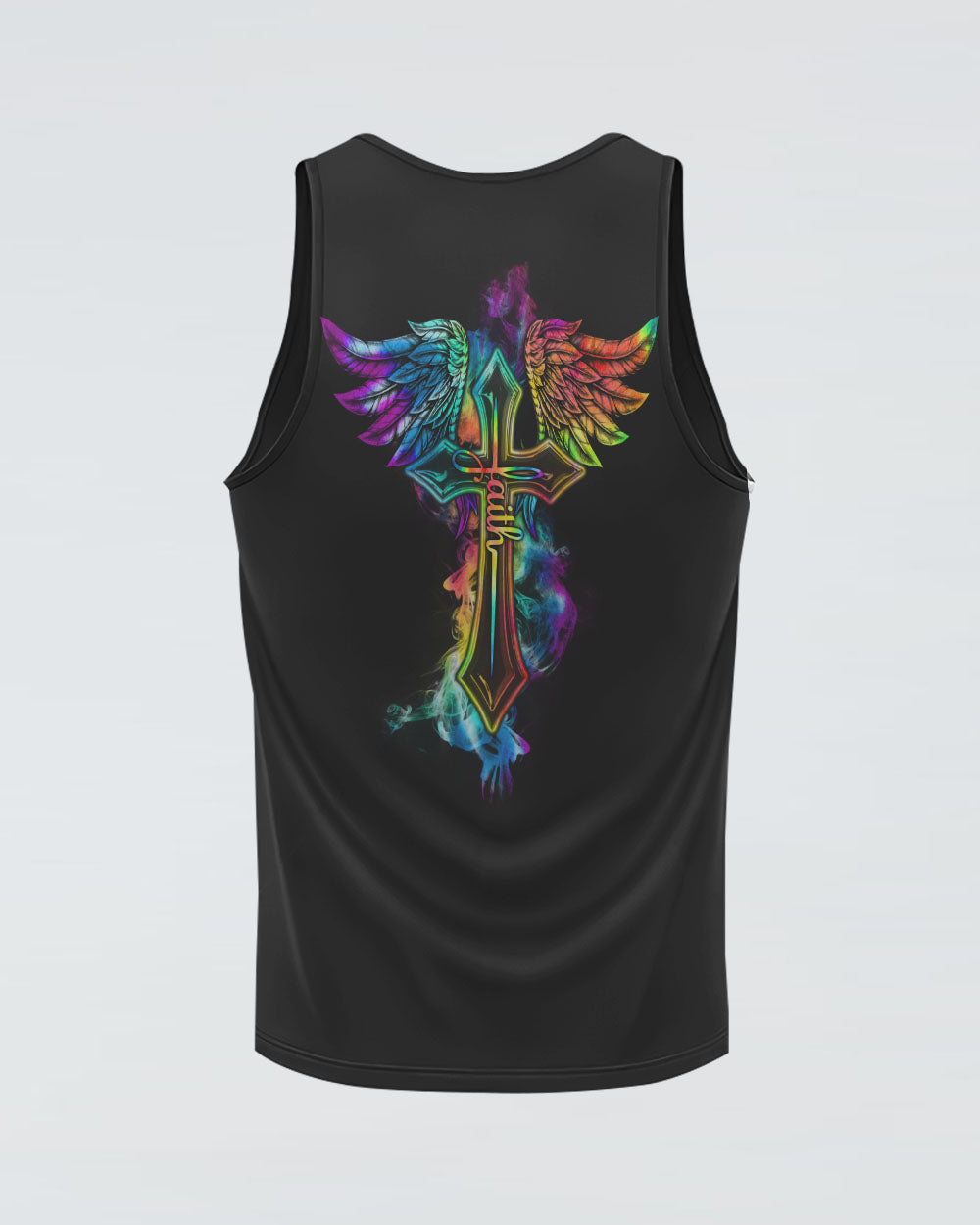 Faith Colorful Wings Cross Smoke Women's Christian Tanks