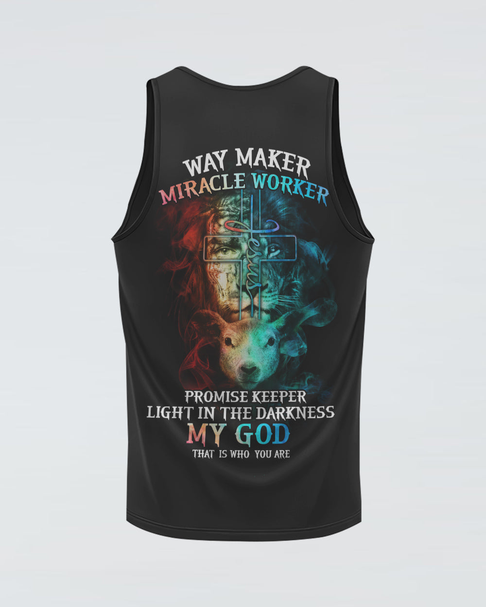 Way Maker Miracle Worker Jesus Lion Lamb Women's Christian Tanks