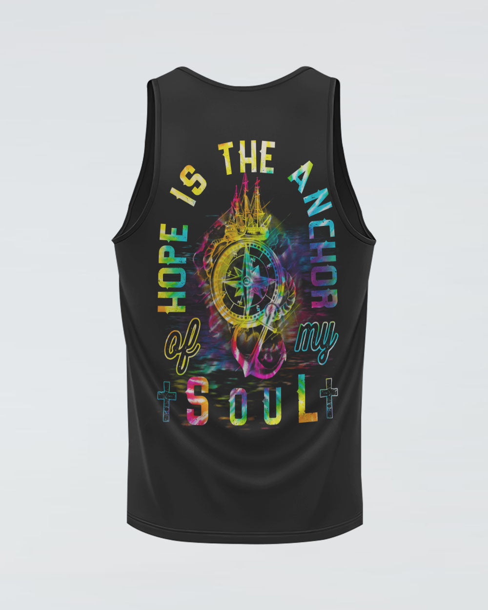 Hope Is The Anchor Of My Soul Colorful Tie Dye Women's Christian Tanks