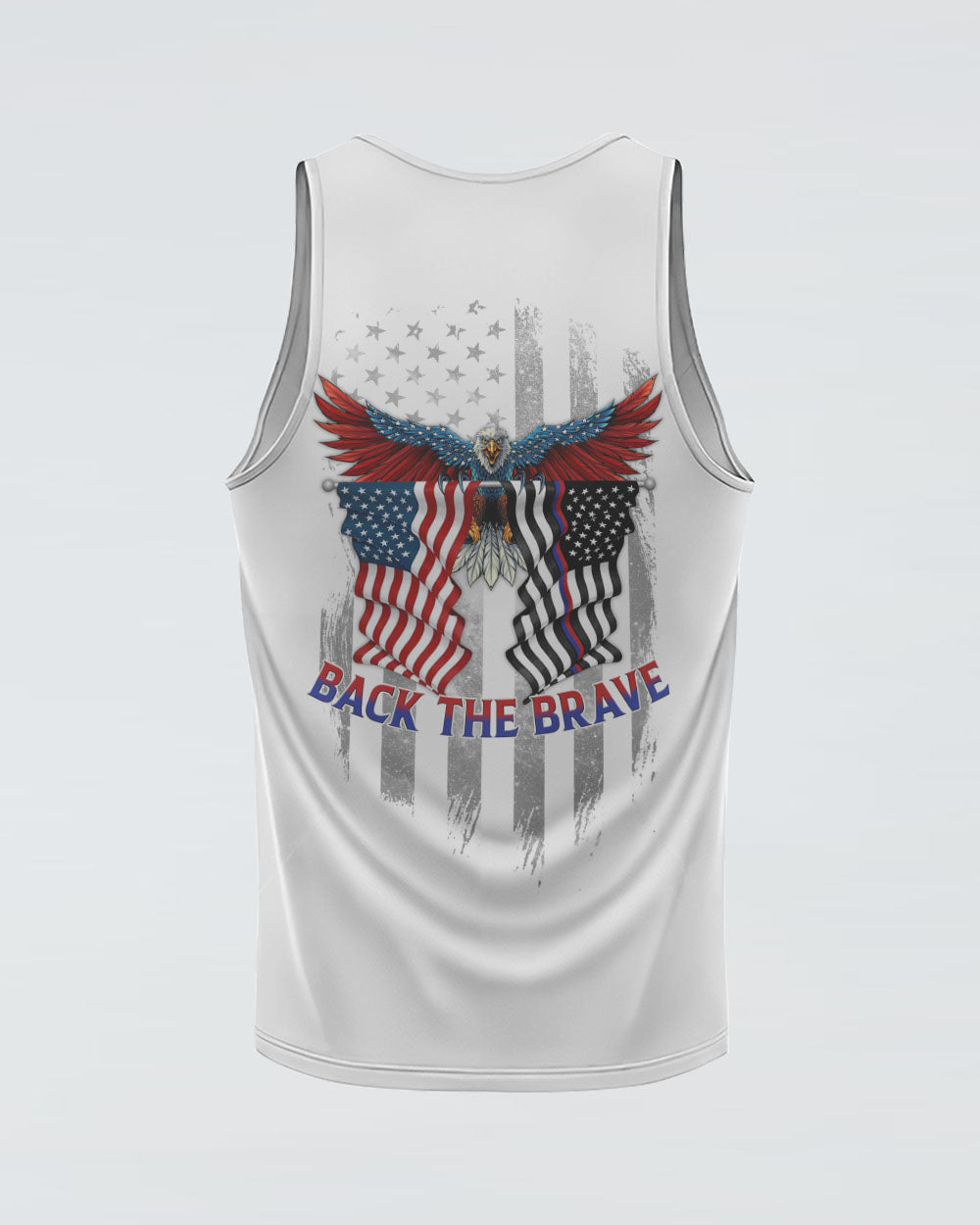 Back The Brave Eagle Flag Women's Christian Tanks